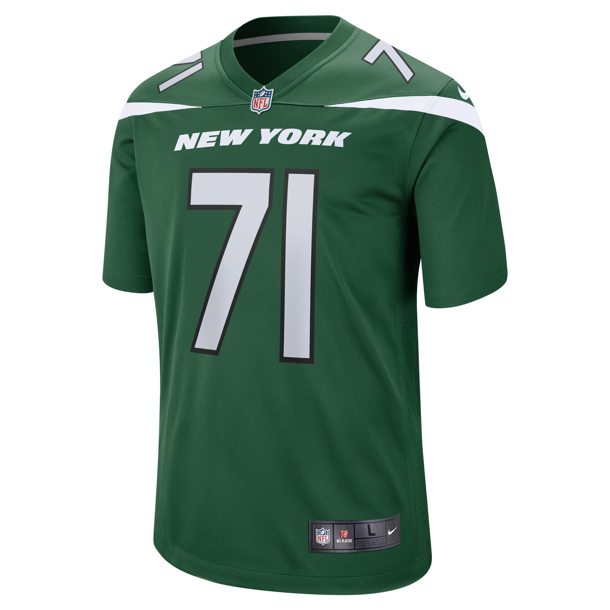 Men's Nike Duane Brown Gotham Green New York Jets Game Player Jersey - vstockx