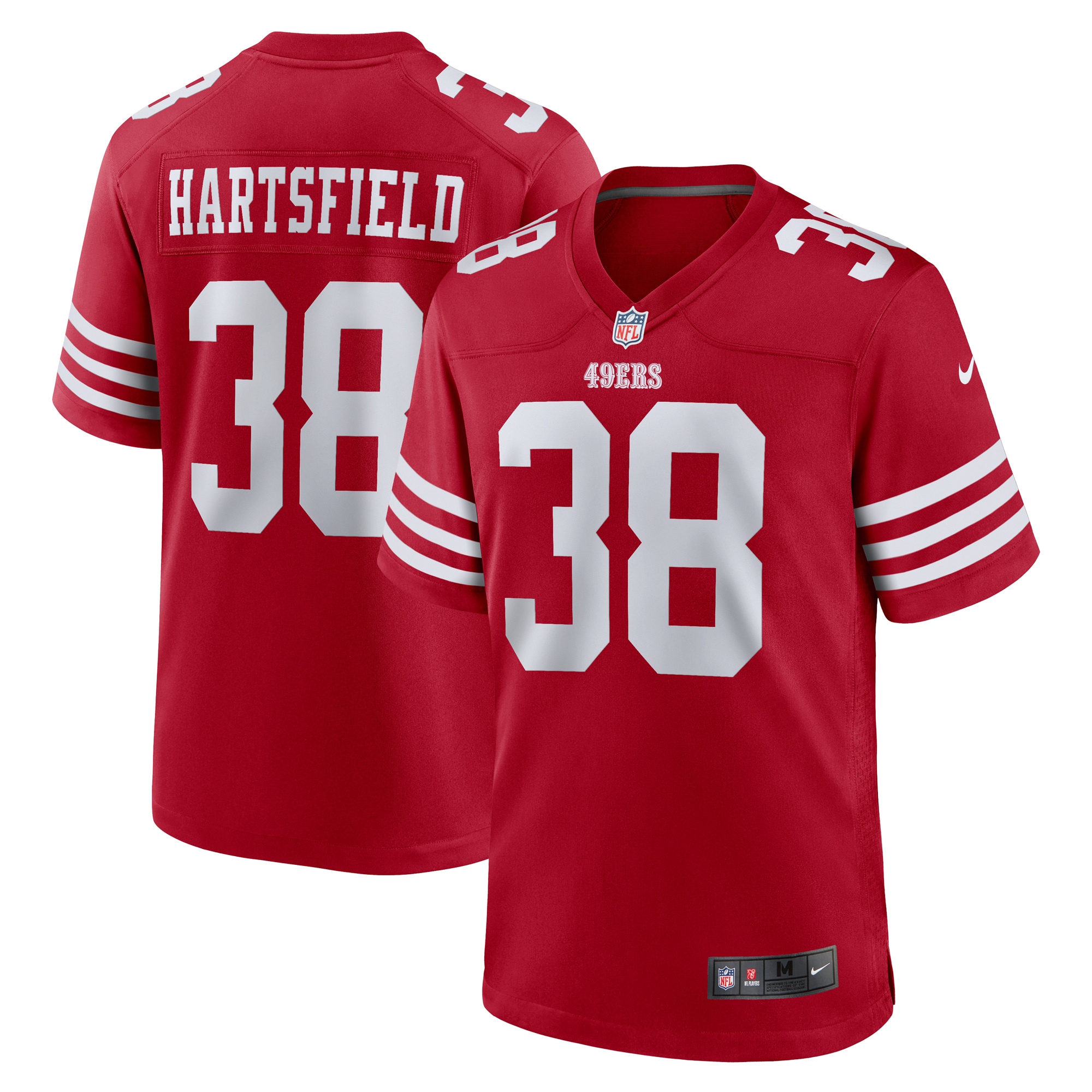 Myles Hartsfield San Francisco 49ers Nike Game Player Jersey - Scarlet - vstockx