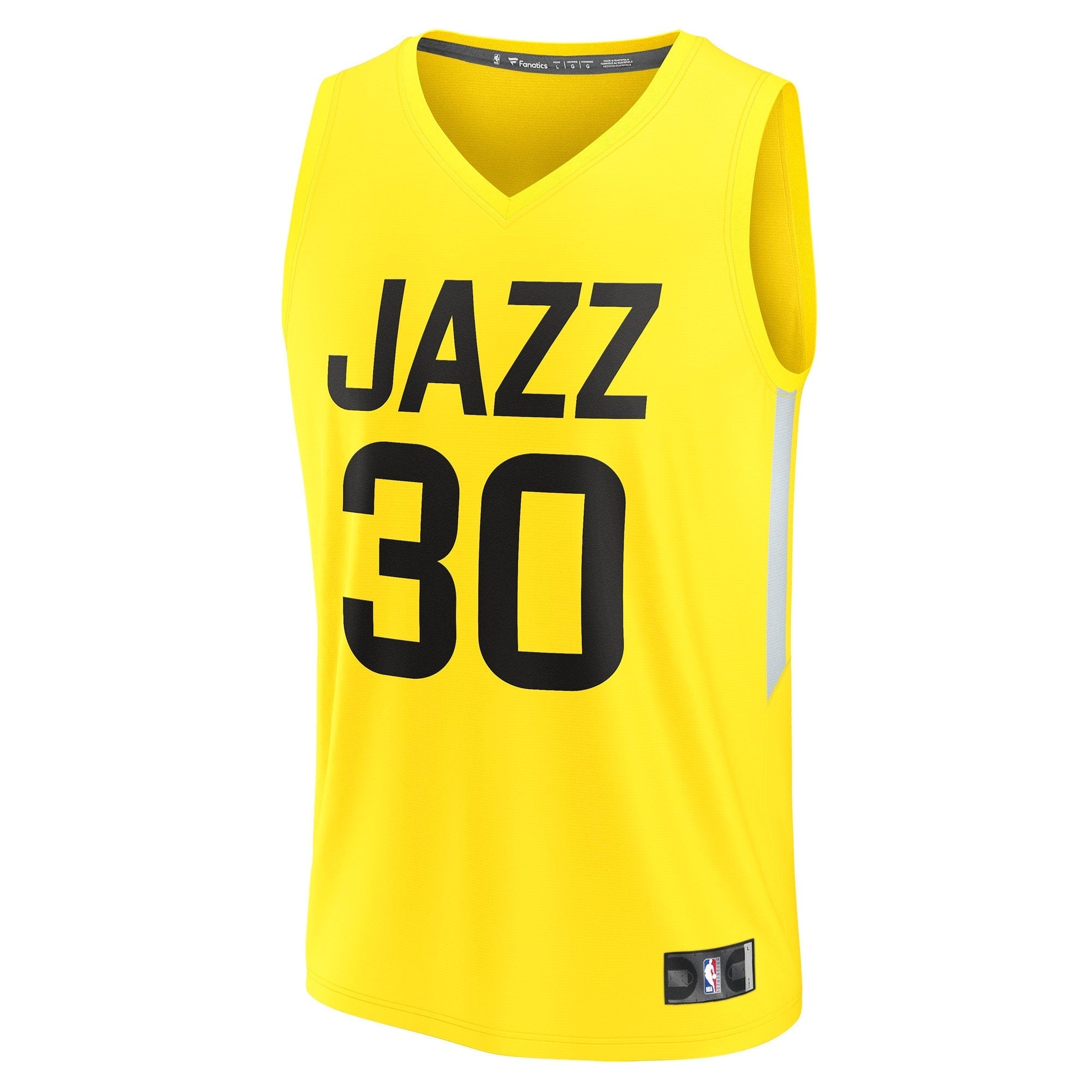 Men's Fanatics Branded Ochai Agbaji Yellow Utah Jazz 2022/23 Fast Break Replica Player Jersey - Icon Edition - vstockx