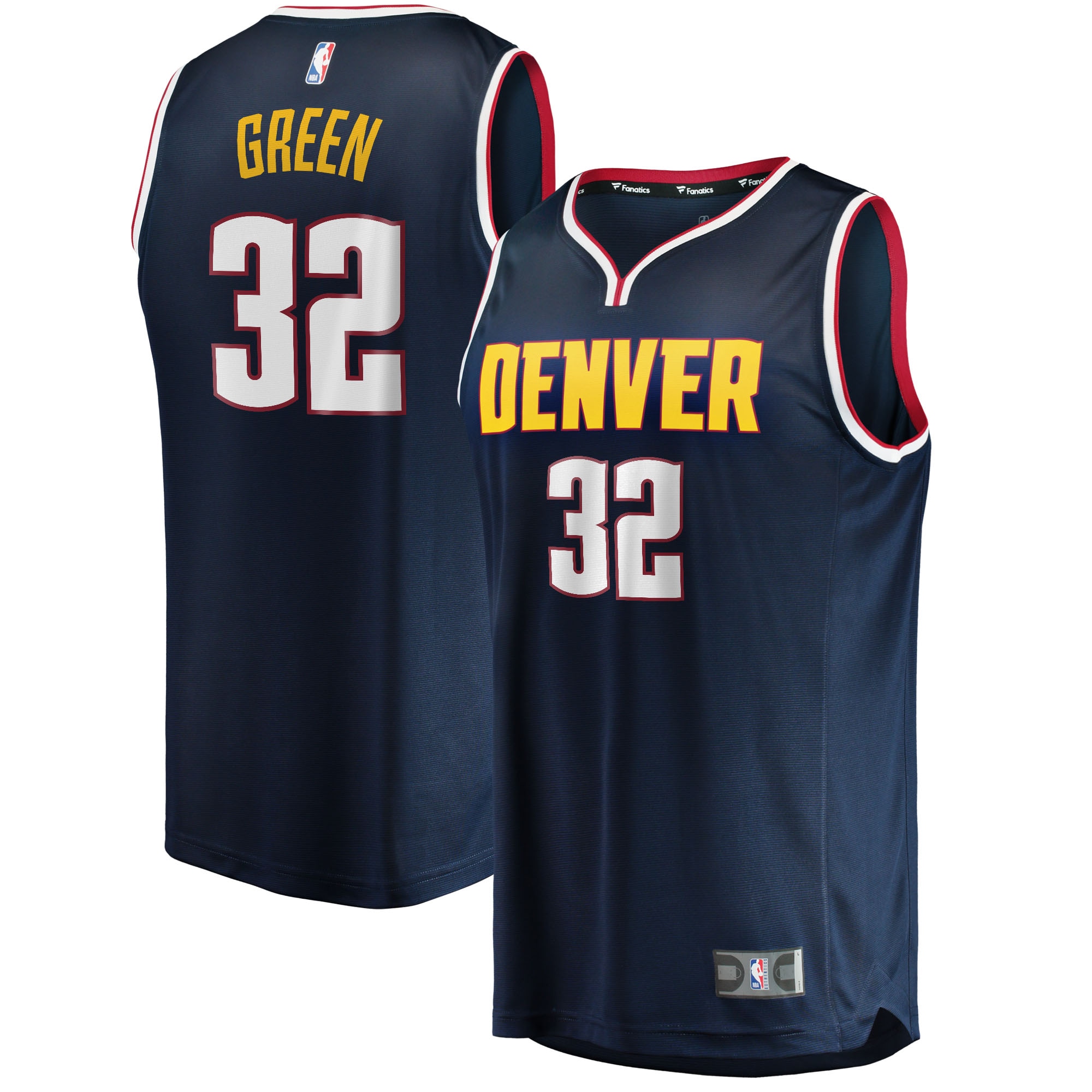Jeff Green Denver Nuggets Fanatics Branded 2021/22 Fast Break Replica Jersey - Icon Edition - Navy - vstockx