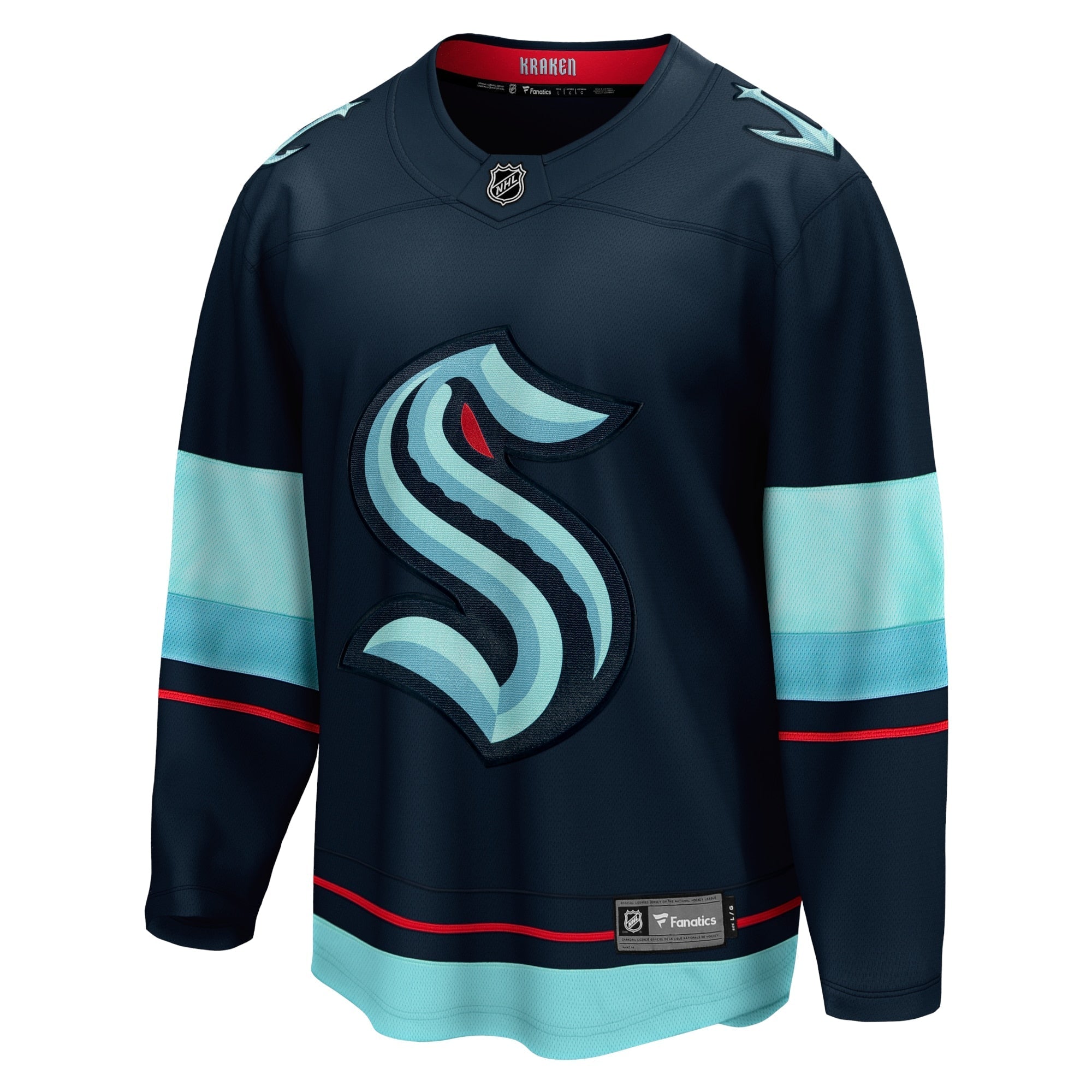 Men's Fanatics Branded Deep Sea Blue Seattle Kraken Home Breakaway Jersey - vstockx