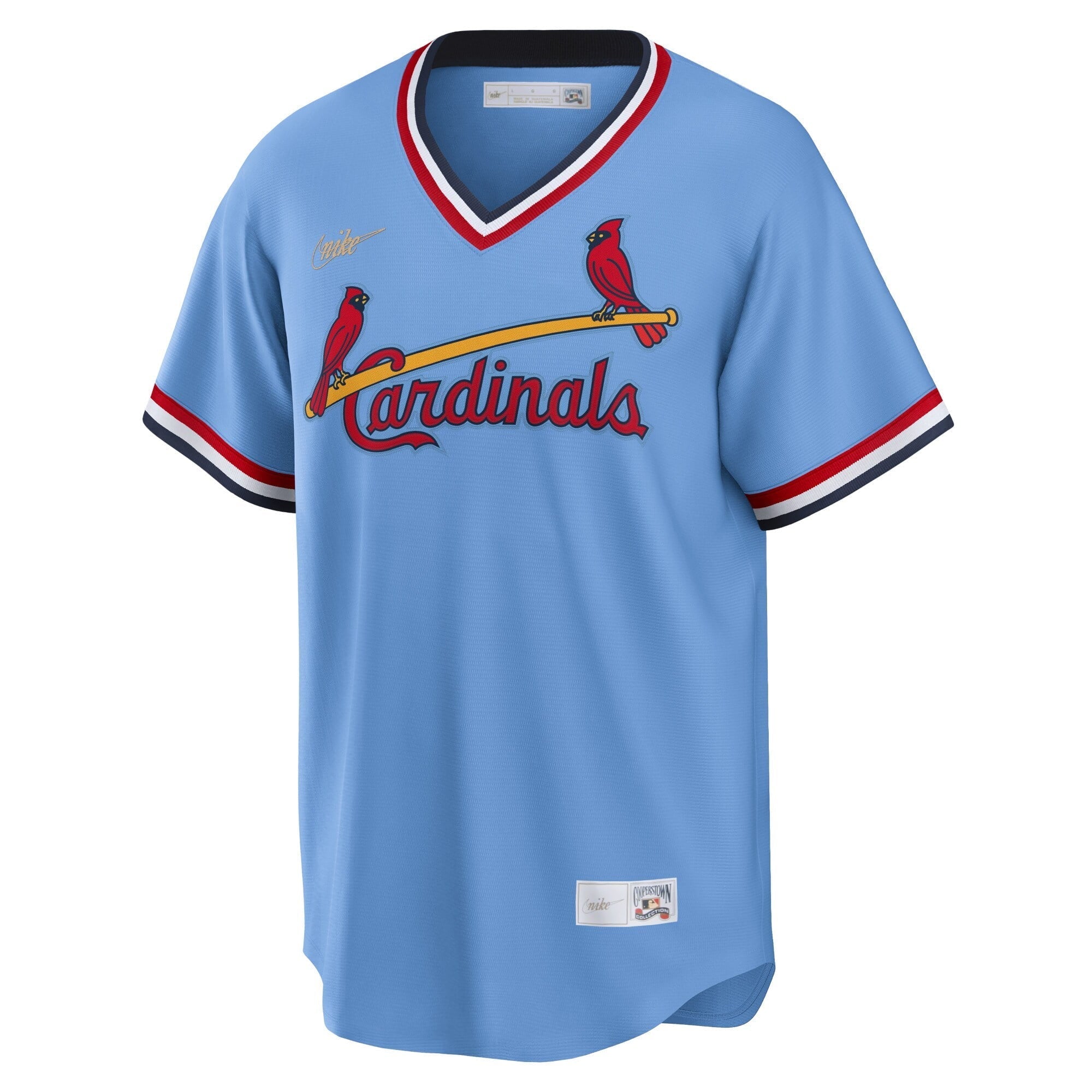 Men's Nike Light Blue St. Louis Cardinals Road Cooperstown Collection Team Jersey - vstockx