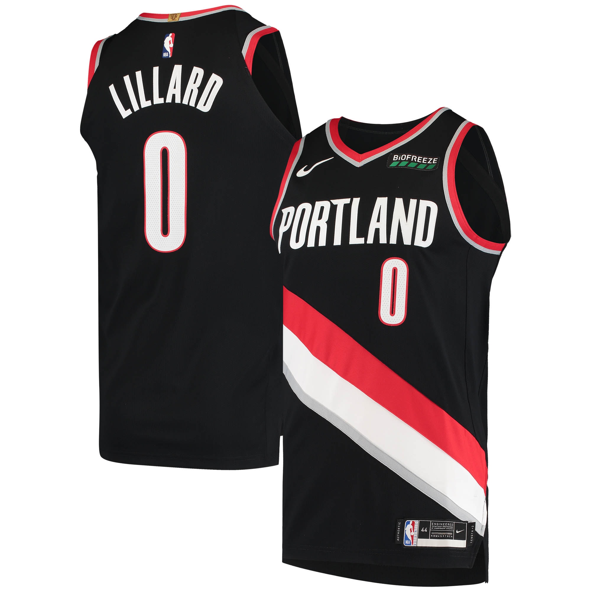 Damian Lillard Portland Trail Blazers Nike Authentic Jersey - Icon Edition - Black - vstockx