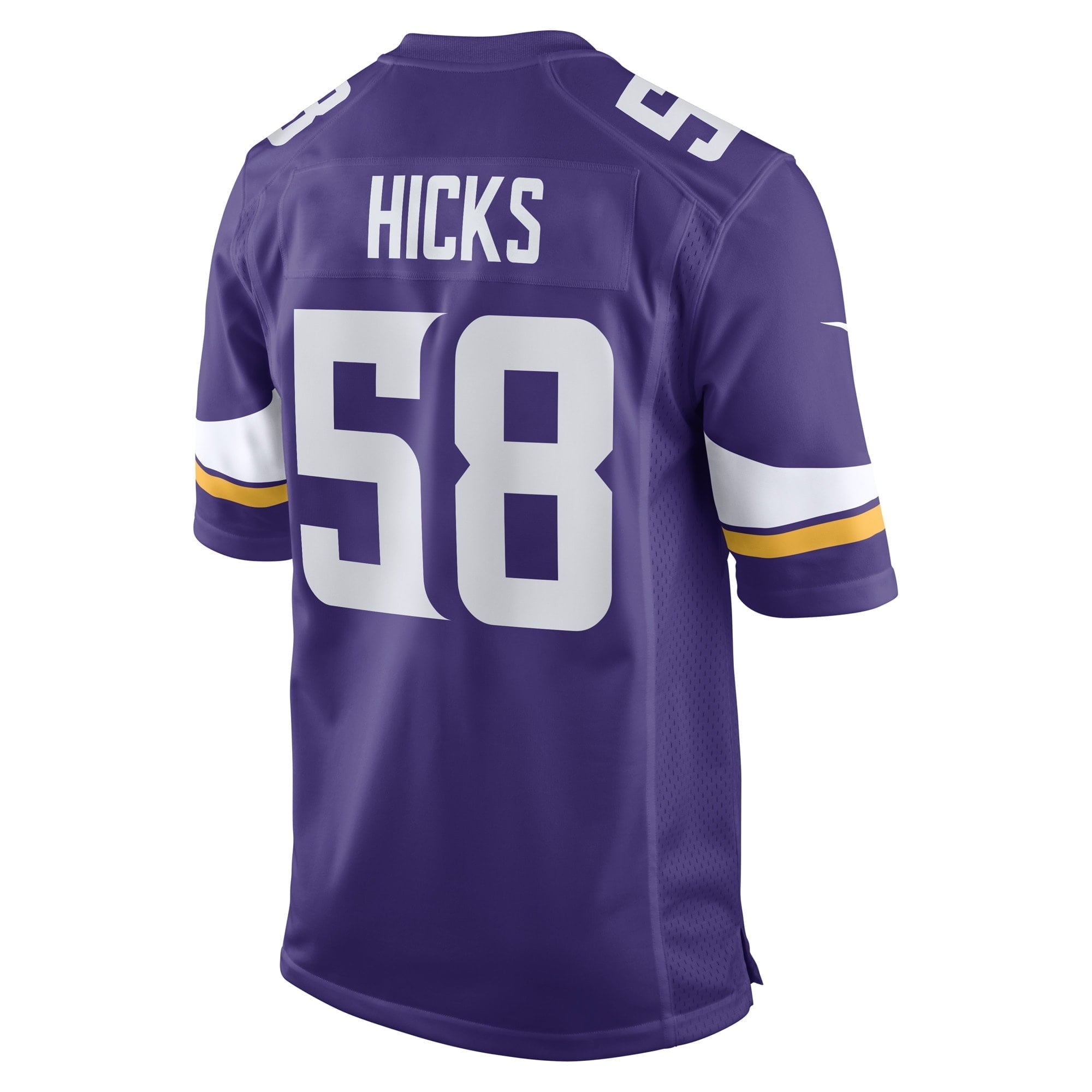 Men's Nike Jordans Hicks Purple Minnesota Vikings Game Player Jersey - vstockx