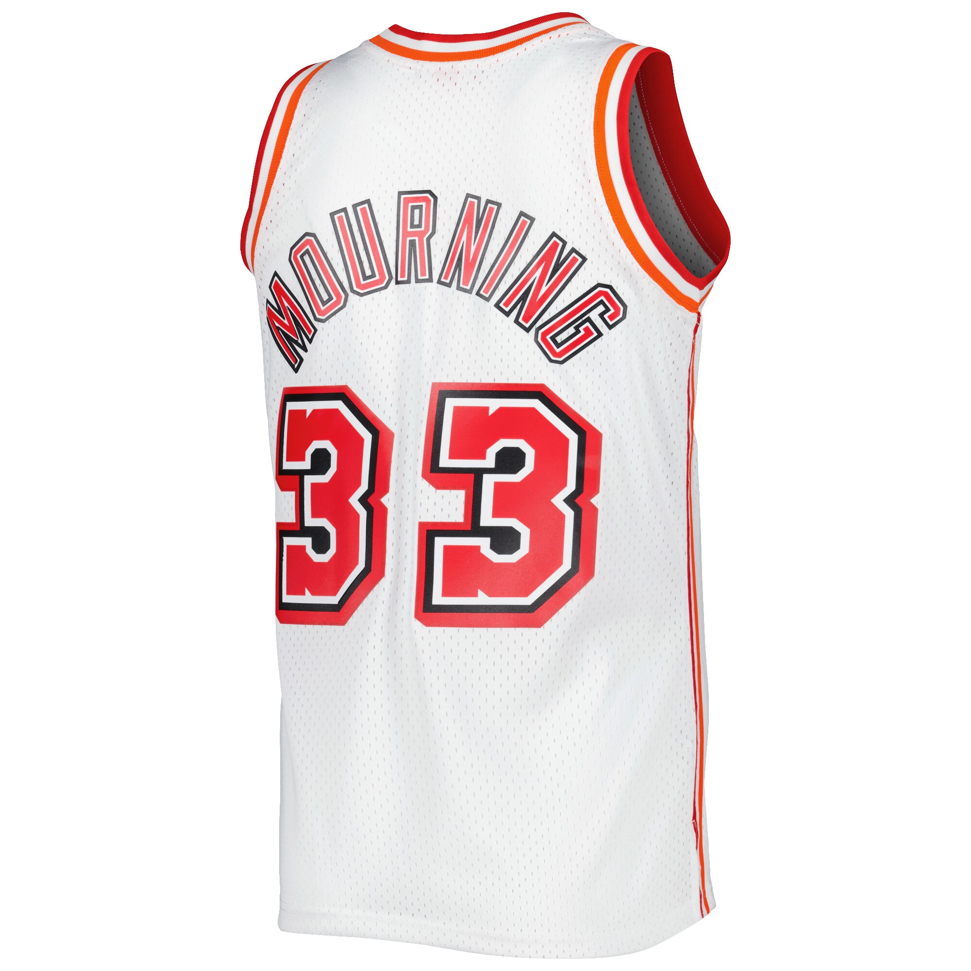 Alonzo Mourning Miami Heat Mitchell & Ness Hardwood Classics Swingman Jersey - White - vstockx