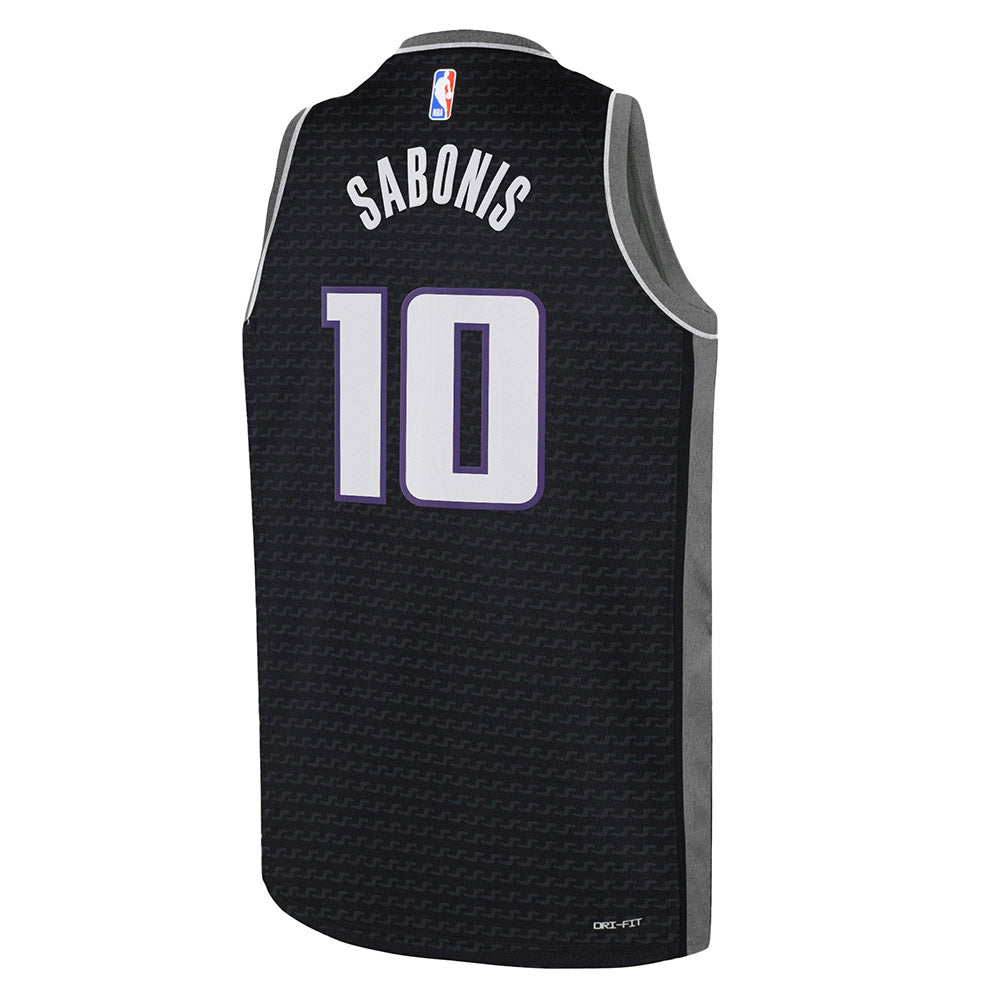 Youth Sacramento Kings Domantas Sabonis Statement Edition Jersey - Black - vstockx