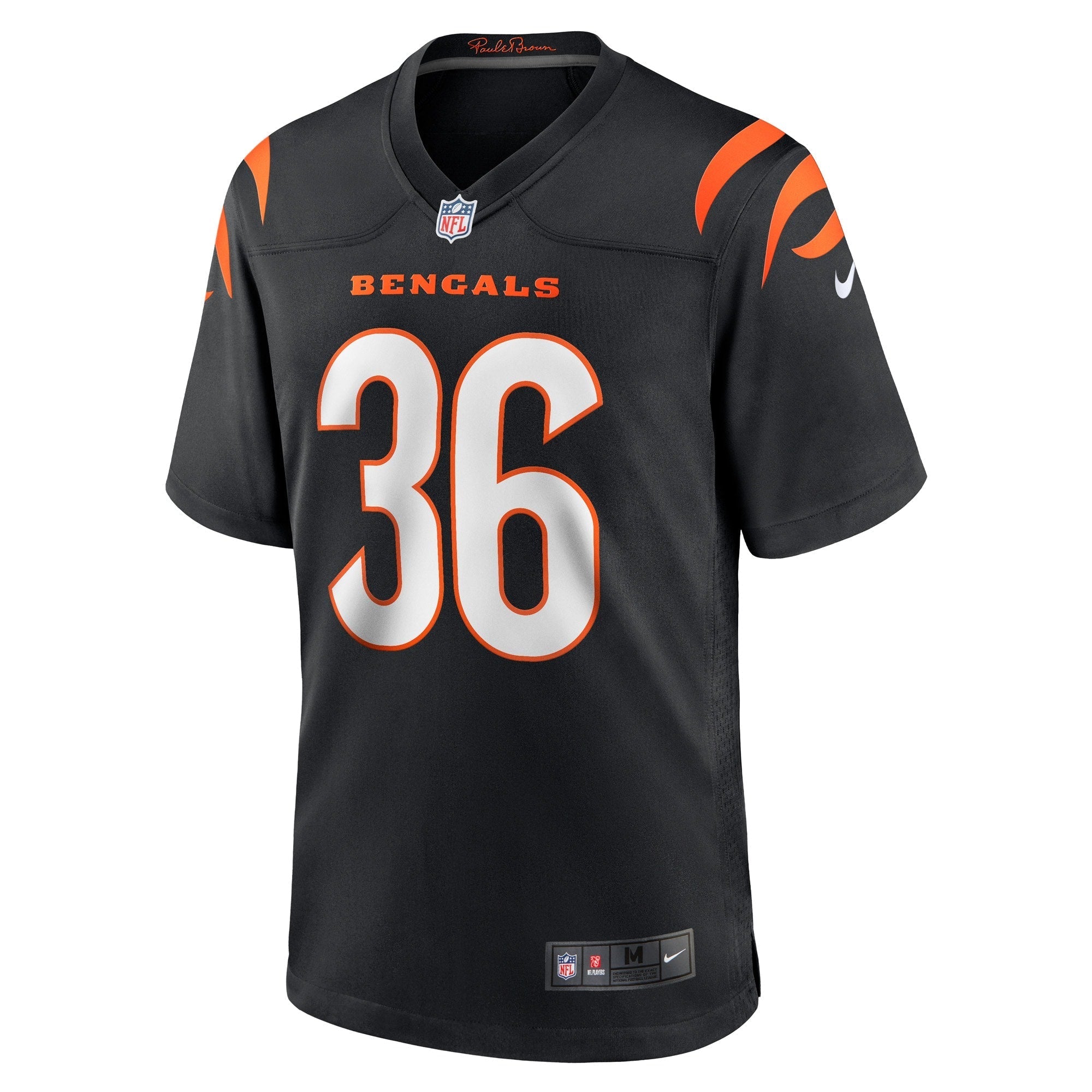 Men's Nike Elijah Holyfield Black Cincinnati Bengals Game Player Jersey - vstockx