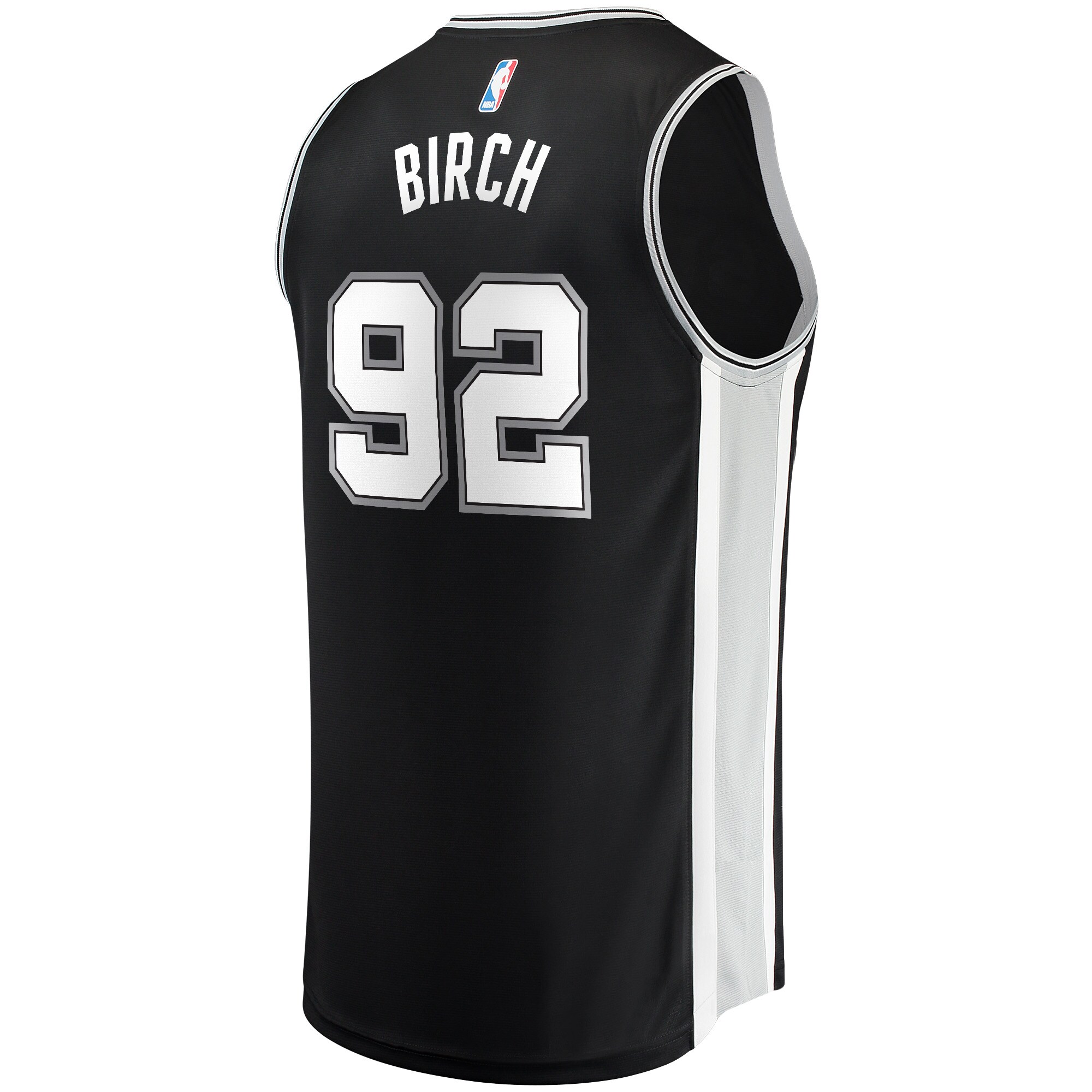 Khem Birch San Antonio Spurs Fanatics Branded Youth Fast Break Player Jersey - Icon Edition - Black - vstockx