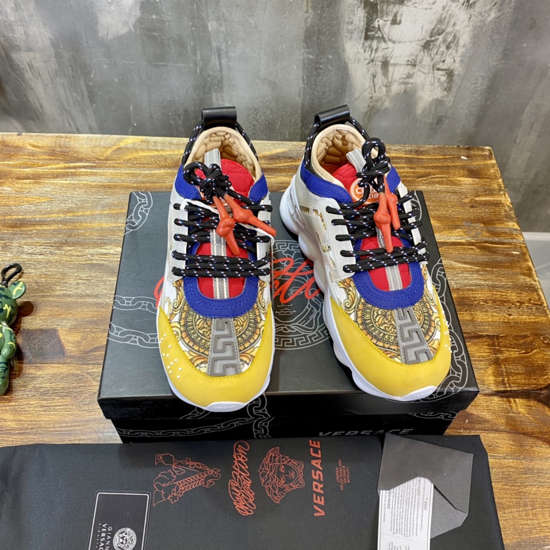 Versace Chain Reaction Multi-Color Rubber Suede - vstockx