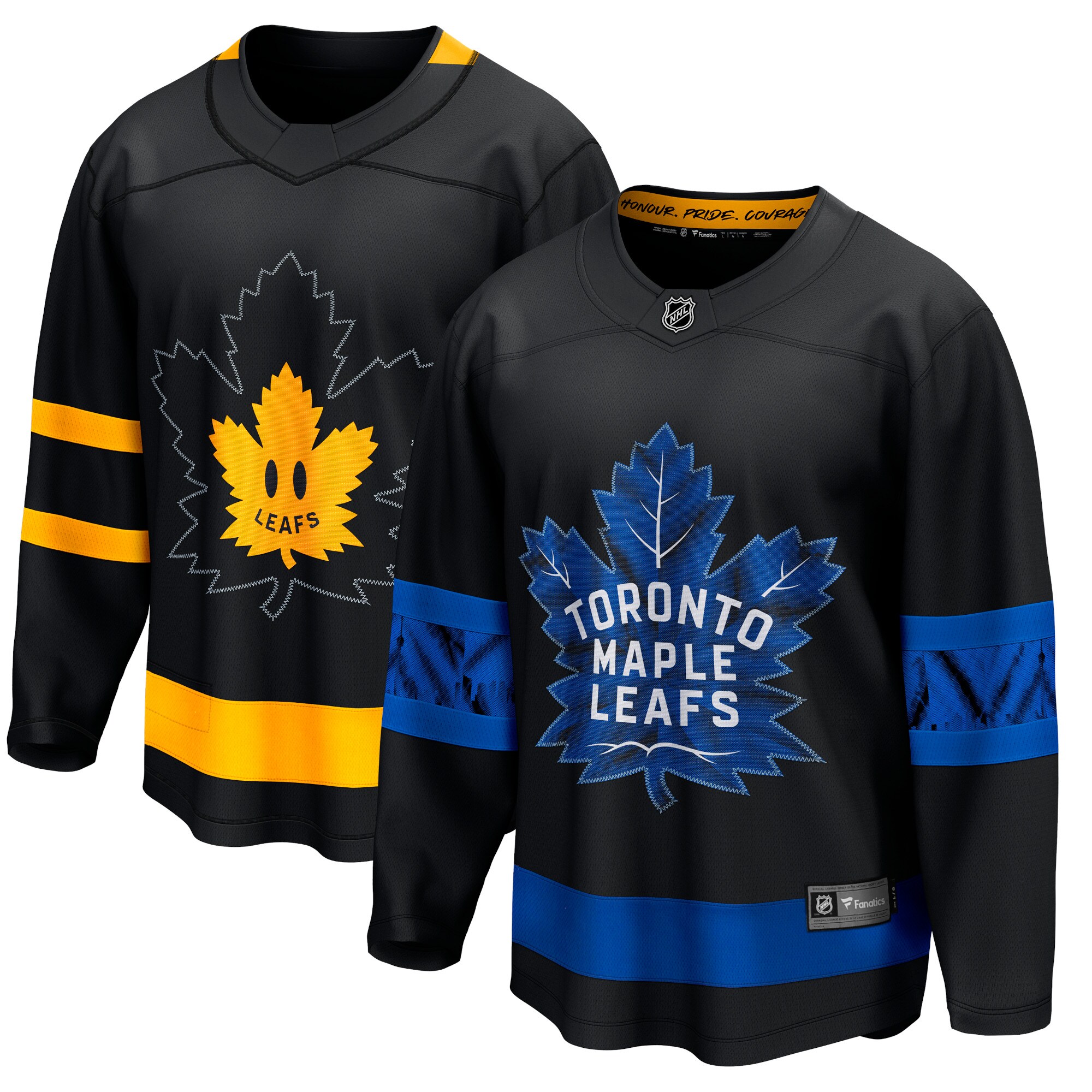 Toronto Maple Leafs Fanatics Branded Alternate Premier Breakaway Reversible Blank Jersey - Black - vstockx