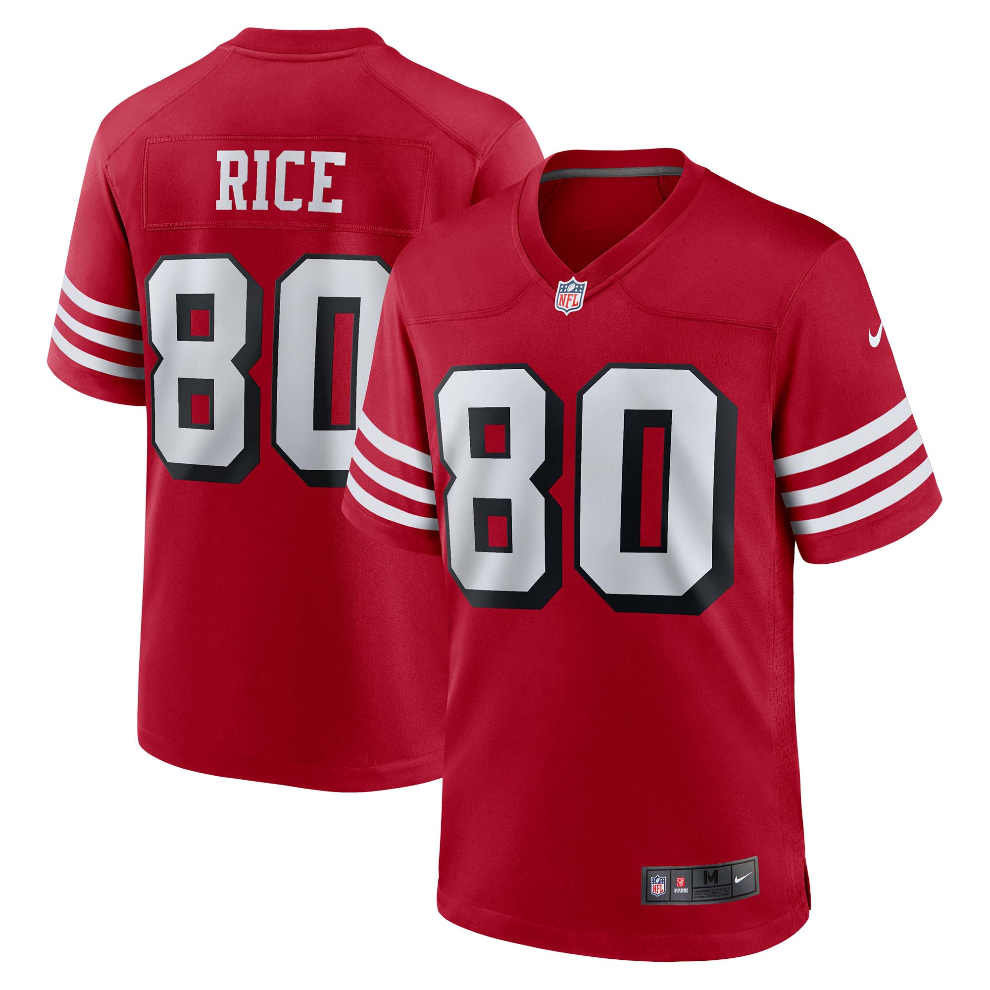 Jerry Rice San Francisco 49ers Nike Retired Alternate Game Jersey - Scarlet - vstockx