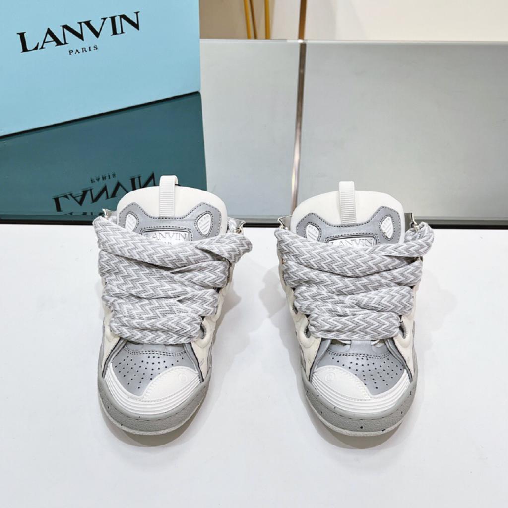 LANVIN Curb leather GREY LIGHT - vstockx