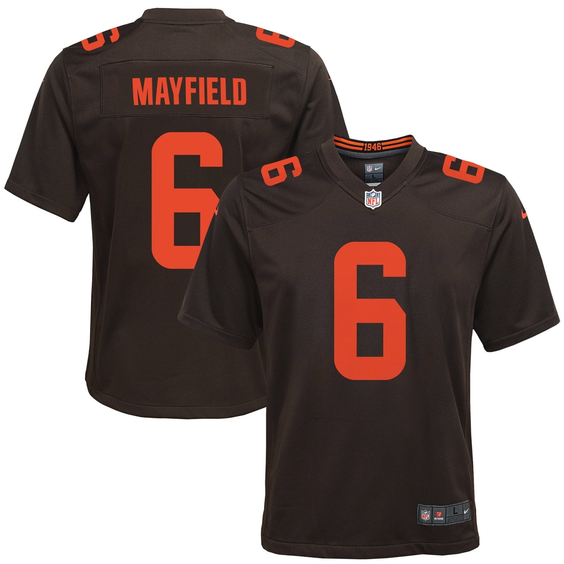 Youth Nike Baker Mayfield Brown Cleveland Browns Alternate Game Jersey - vstockx