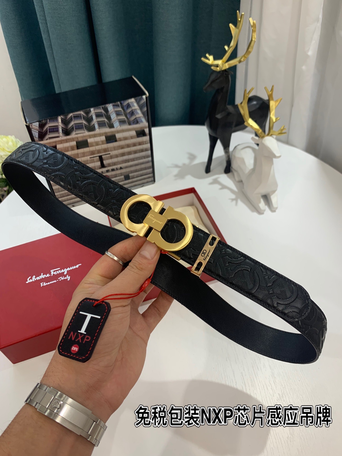 Streetwear Belt Ferragamo 319219 size:3.5cm - vstockx