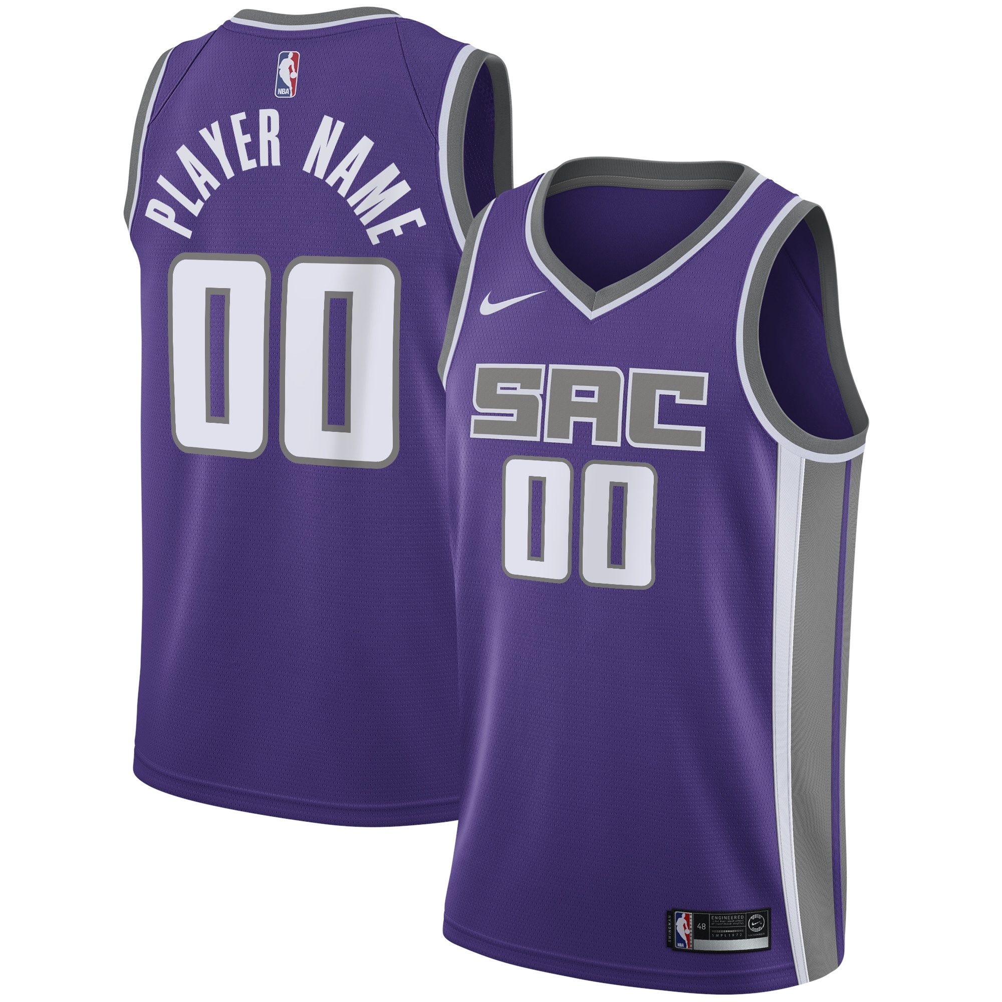 Sacramento Kings Nike Swingman Custom Jersey Purple - Icon Edition - vstockx
