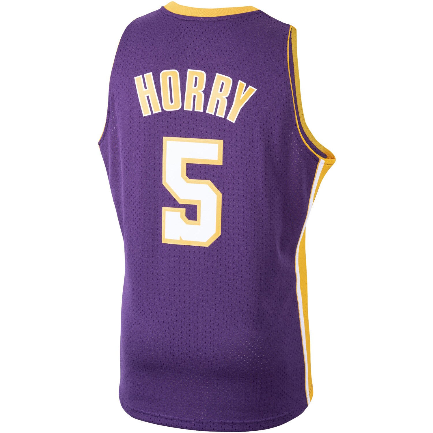 Robert Horry Los Angeles Lakers Mitchell & Ness Hardwood Classics Swingman Jersey - Purple - vstockx