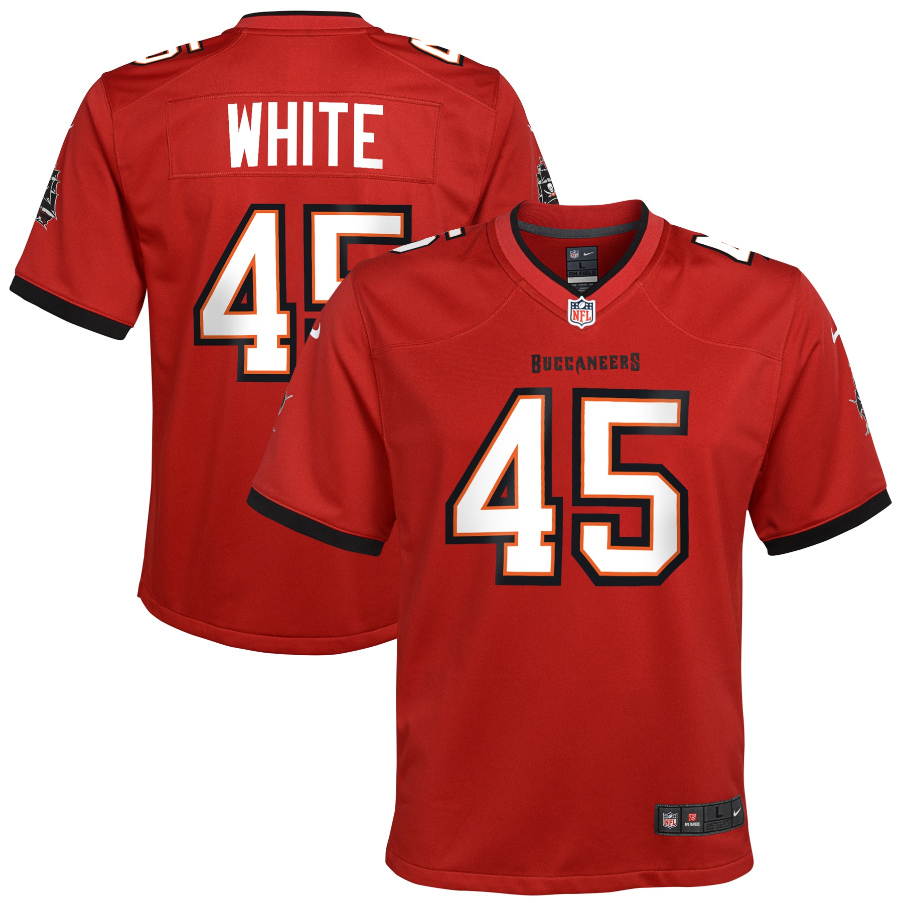 Devin White Tampa Bay Buccaneers Nike Youth Game Jersey - Red - vstockx