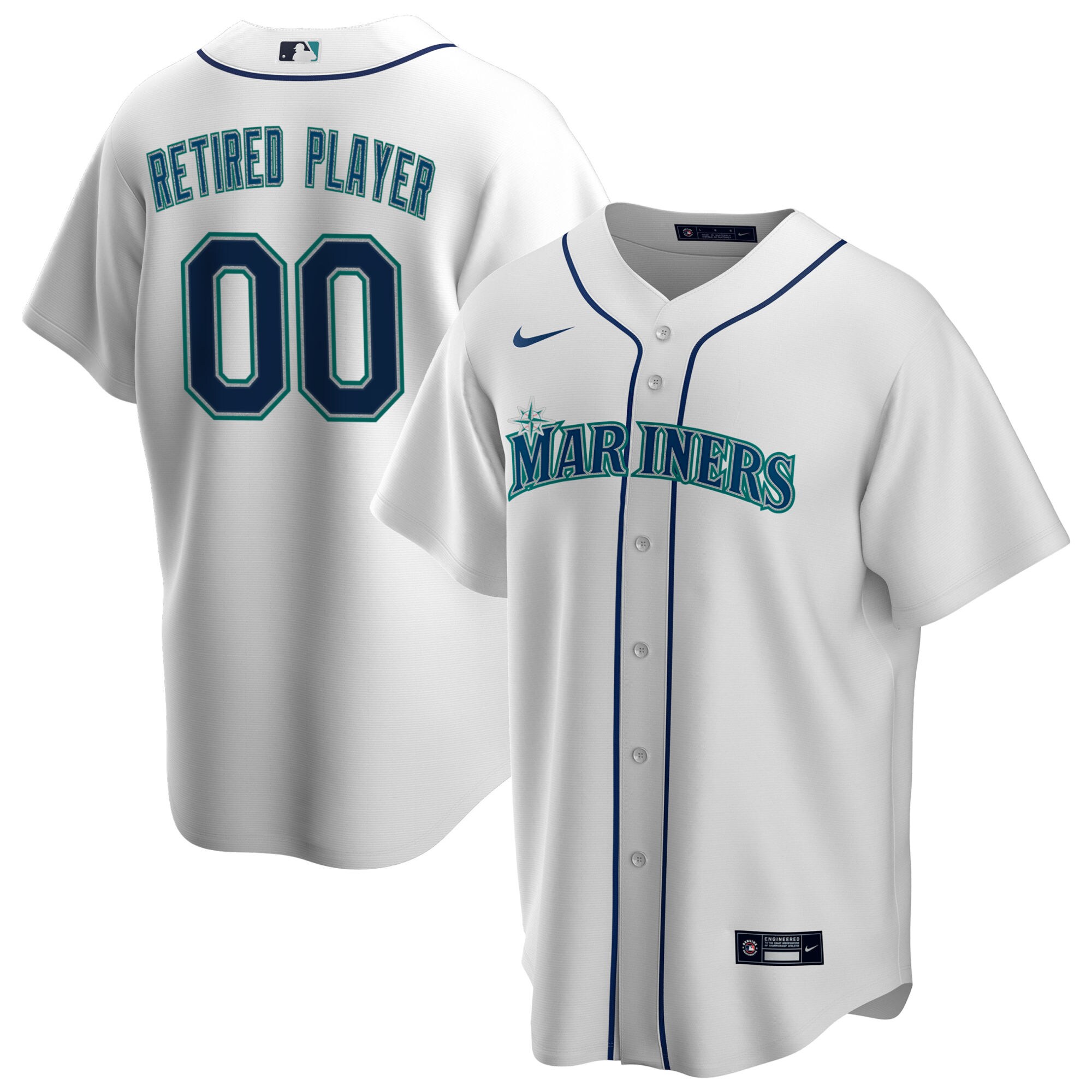 Seattle Mariners Nike Home Pick-A-Player Retired Roster Replica Jersey - White - vstockx
