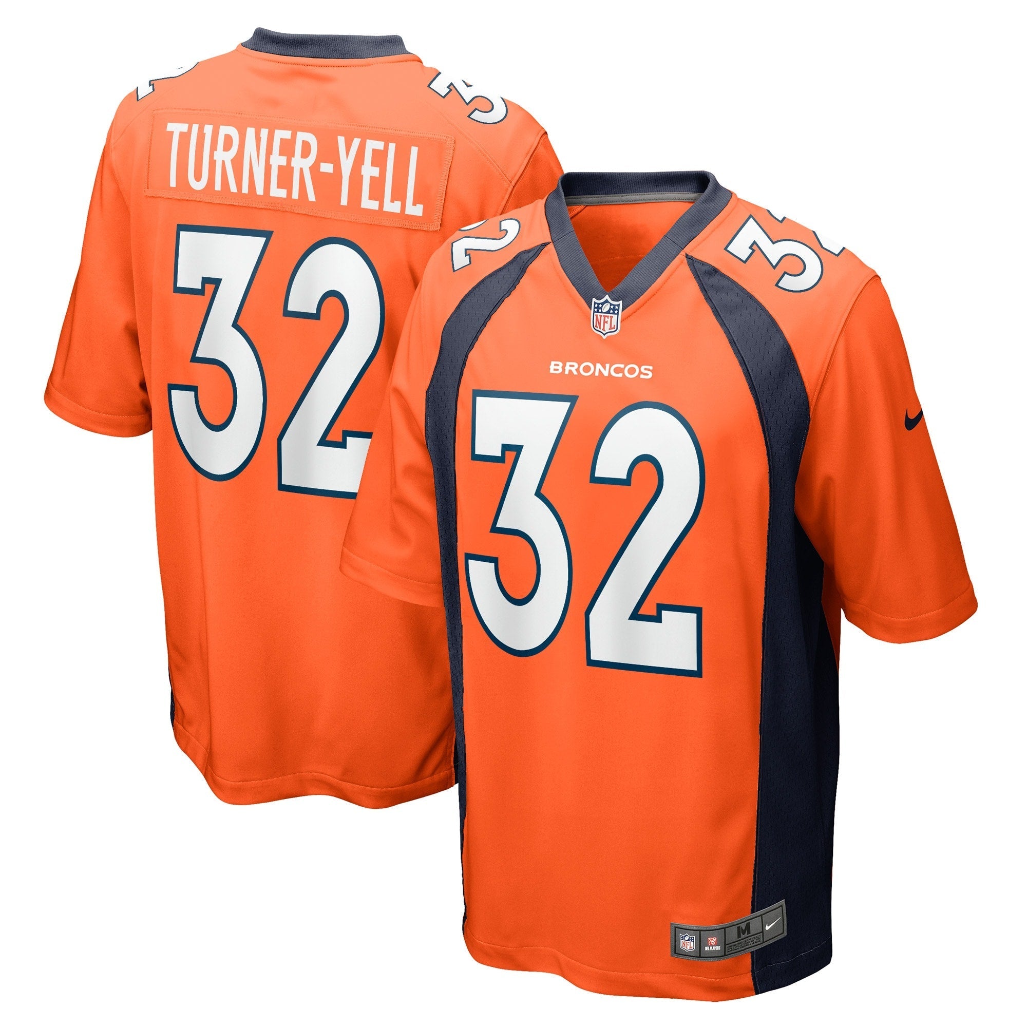 Men's Nike Delarrin Turner-Yell Orange Denver Broncos Game Player Jersey - vstockx