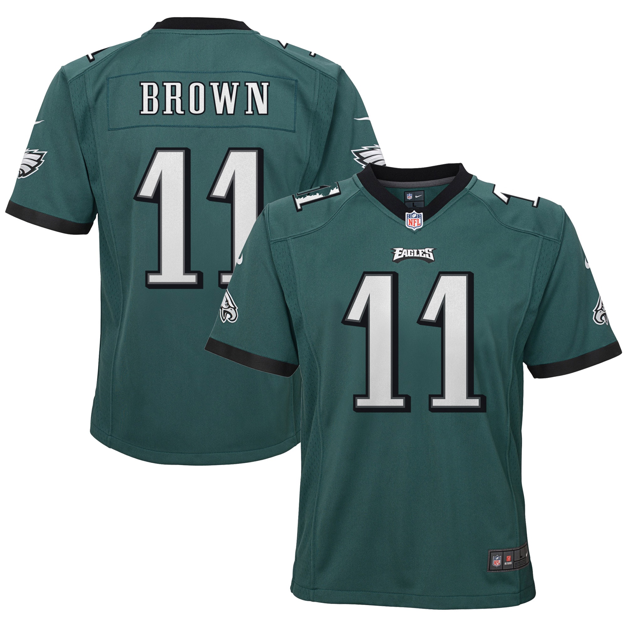 A.J. Brown Philadelphia Eagles Nike Youth Game Jersey - Green - vstockx