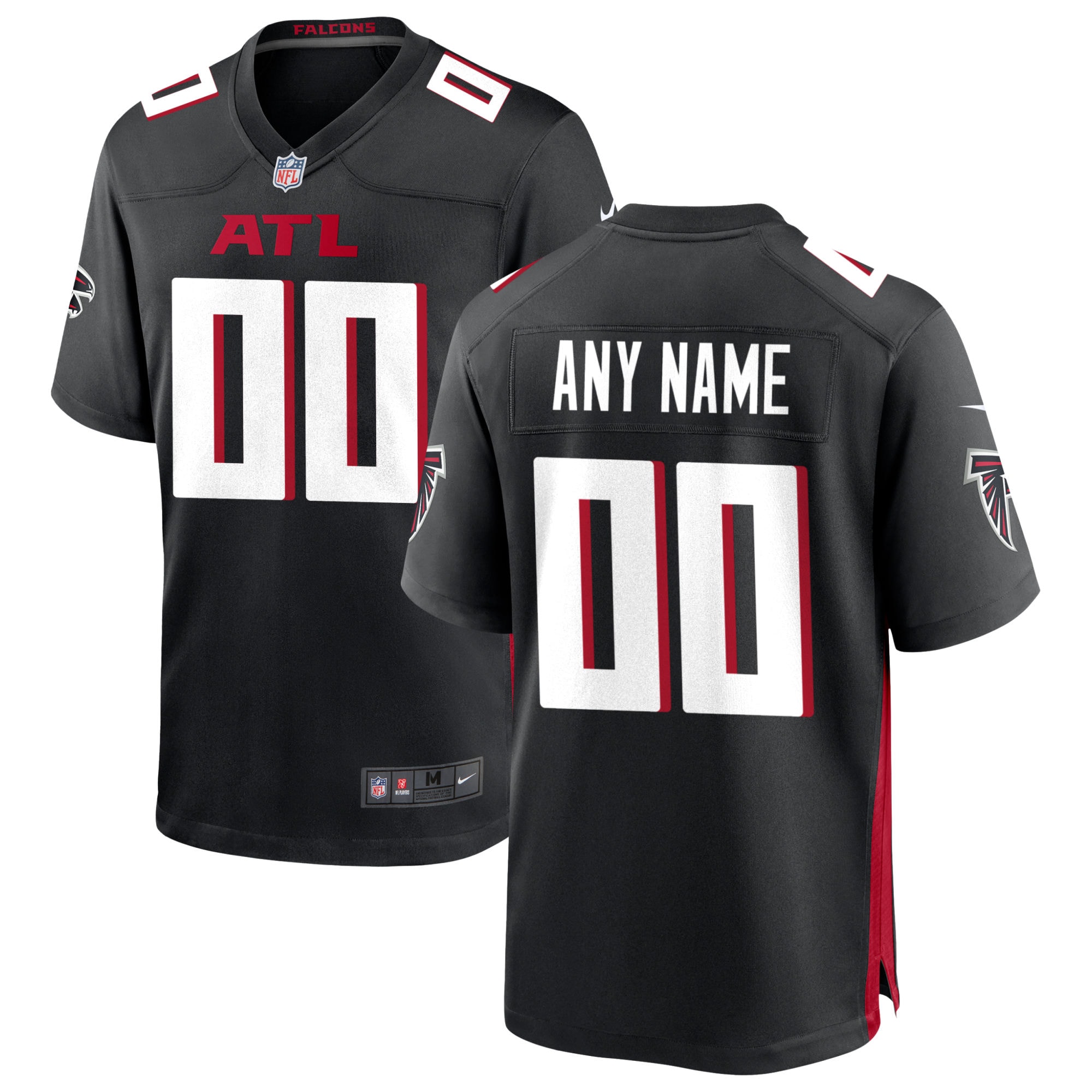 Atlanta Falcons Nike Custom Game Jersey - Black - vstockx