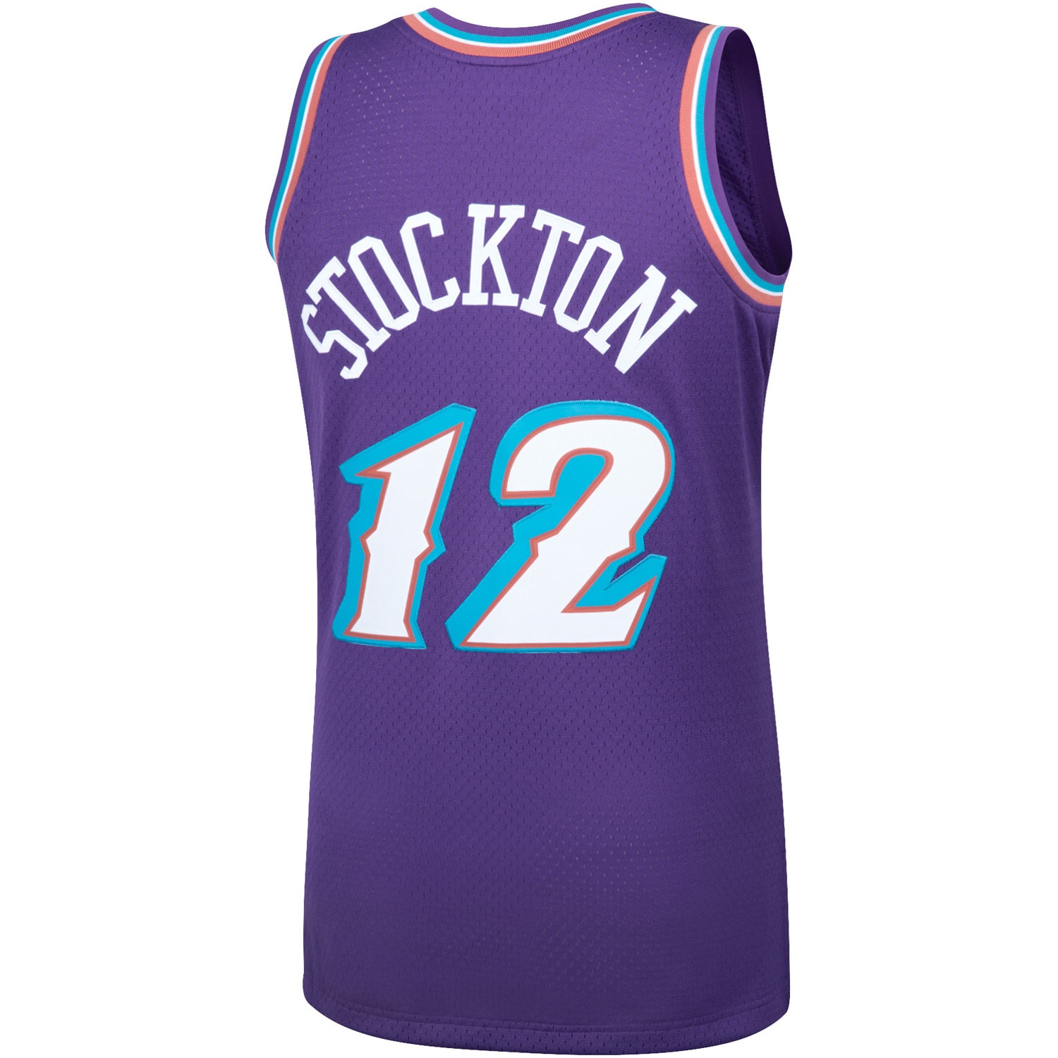 John Stockton Utah Jazz Mitchell & Ness Hardwood Classics Swingman Jersey - Purple - vstockx