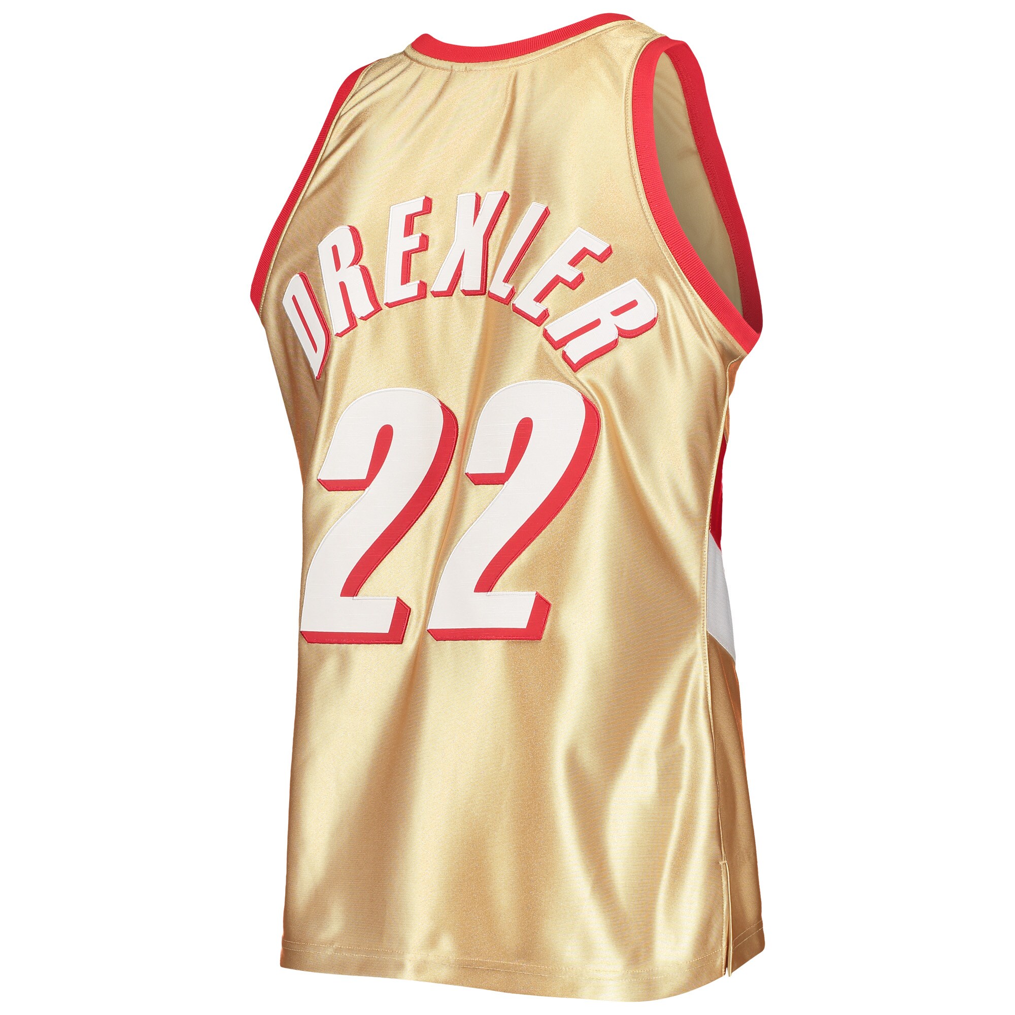 Clyde Drexler Portland Trail Blazers Mitchell & Ness 75th Anniversary 1991/92 Hardwood Classics Swingman Jersey - Gold - vstockx