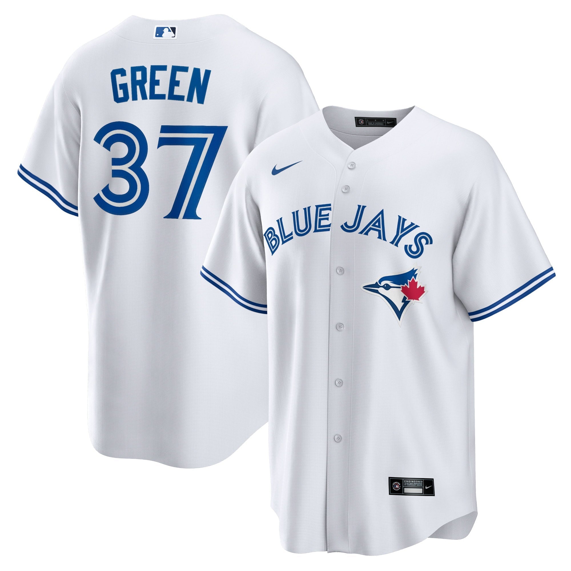 Men's Nike Chad Green White Toronto Blue Jays Home Replica Player Jersey - vstockx
