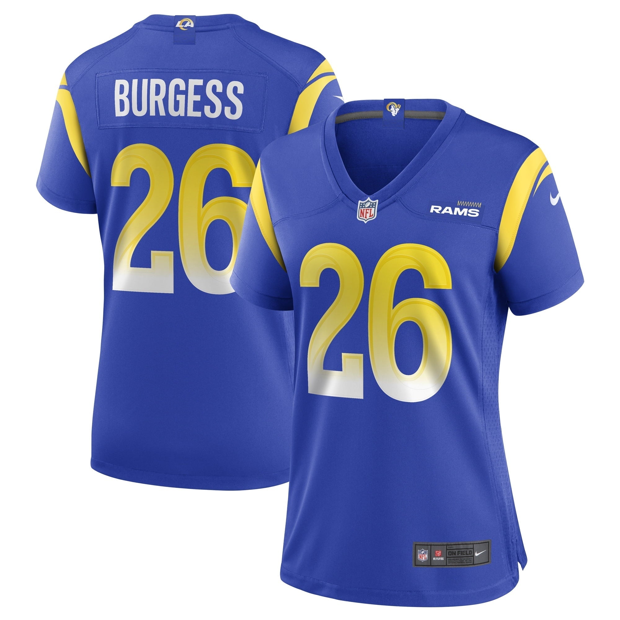 Women's Nike Terrell Burgess Royal Los Angeles Rams Game Jersey - vstockx