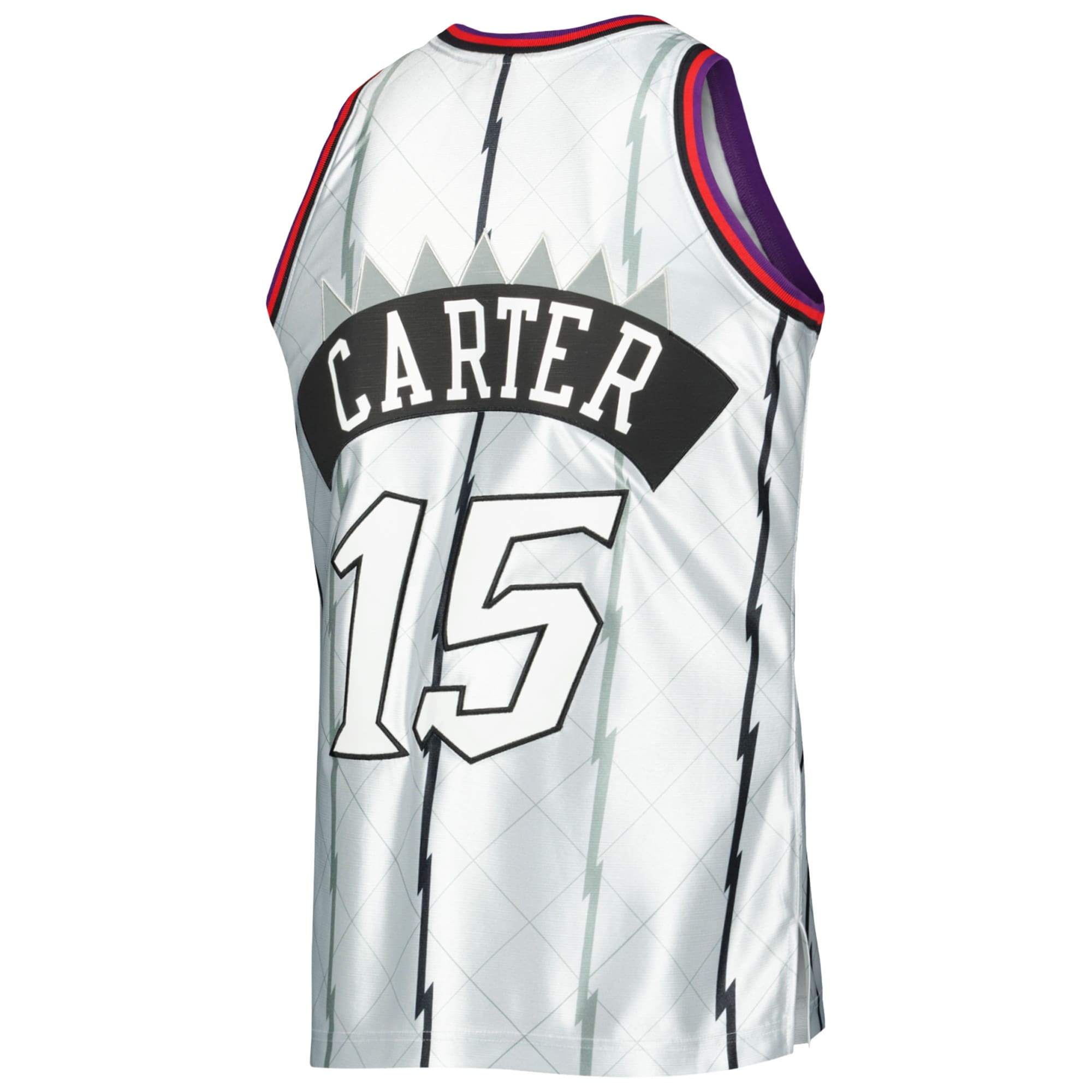 Vince Carter Toronto Raptors Mitchell & Ness 1998/99 Hardwood Classics 75th Anniversary Swingman Jersey - Platinum - vstockx