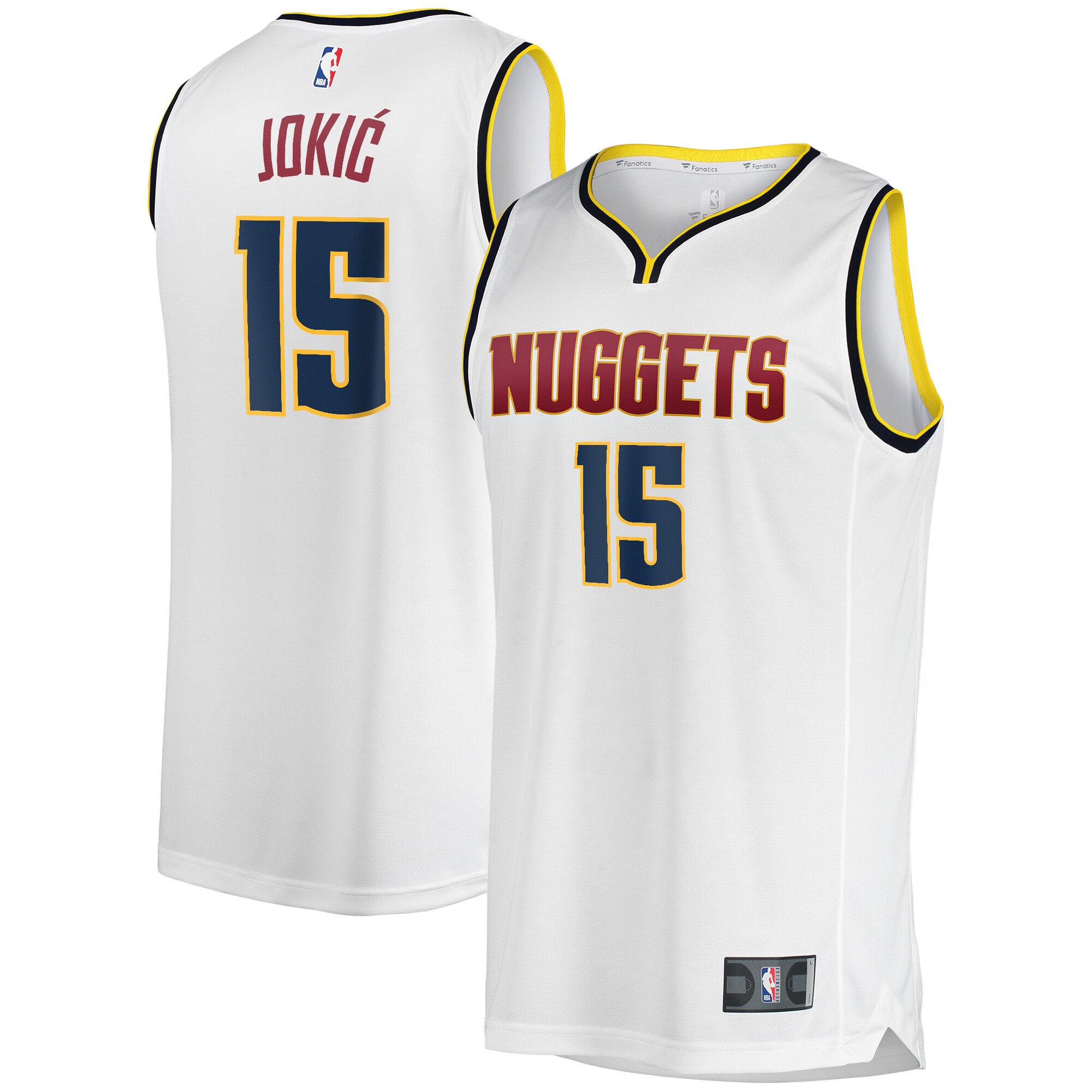 Nikola Jokic Denver Nuggets Fanatics Branded Fast Break Player Jersey - Association Edition - White - vstockx