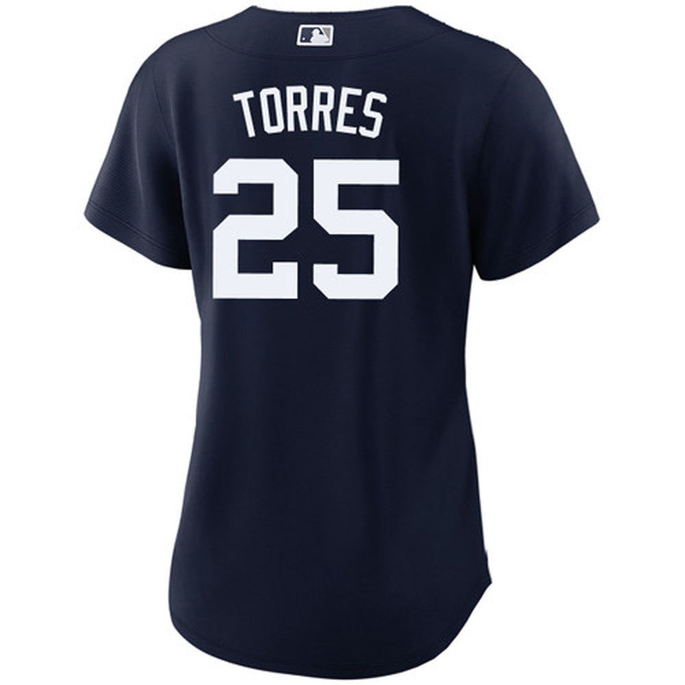 Womens New York Yankees Gleyber Torres Cool Base Replica Jersey Navy - vstockx