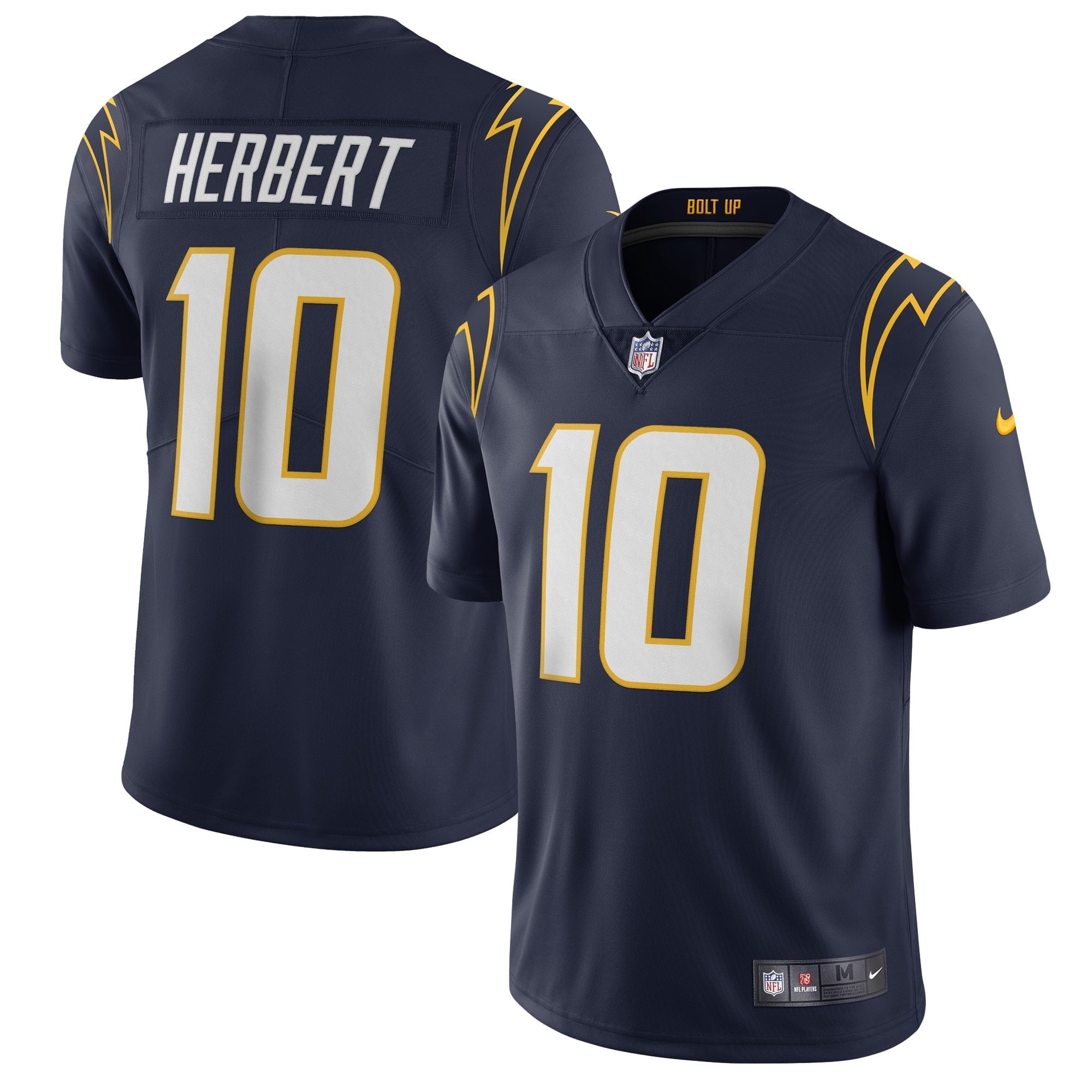 Men's Nike Justin Herbert Navy Los Angeles Chargers Vapor Limited Jersey - vstockx