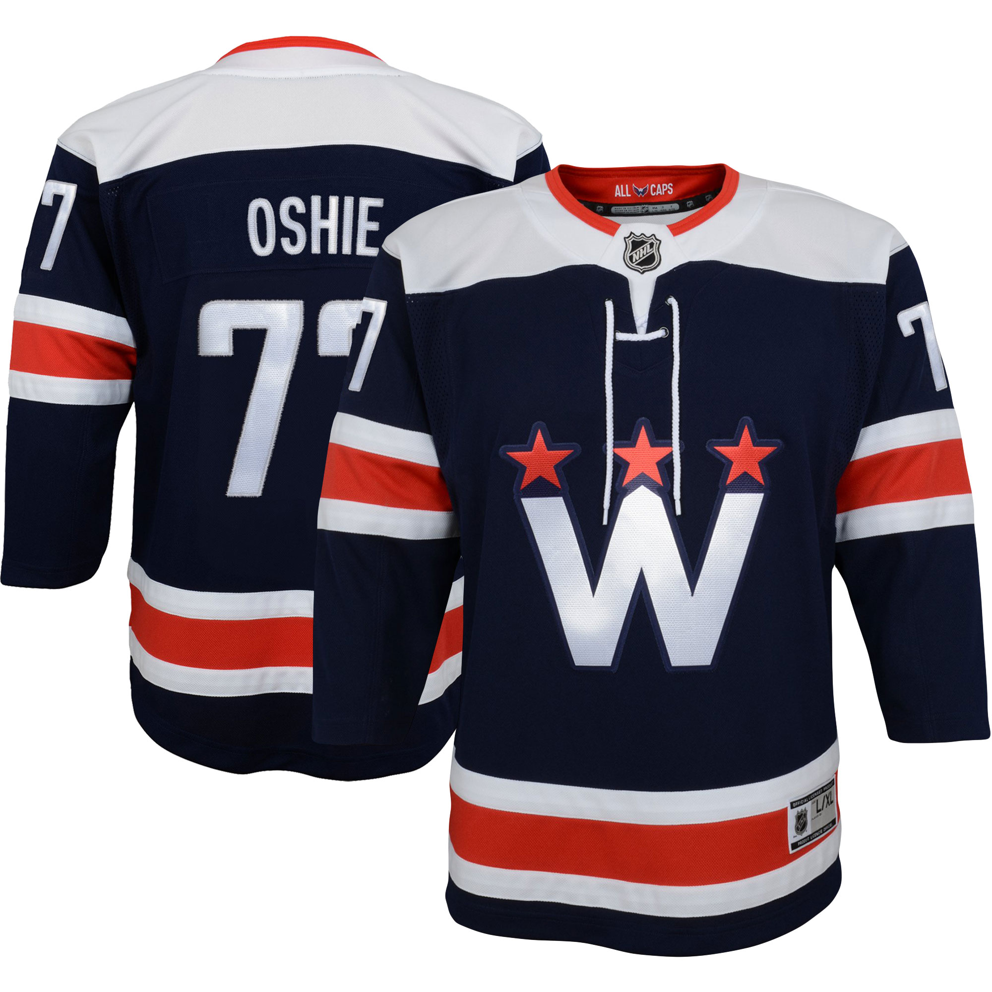 TJ Oshie Washington Capitals Youth Alternate Premier Player Jersey - Navy - vstockx