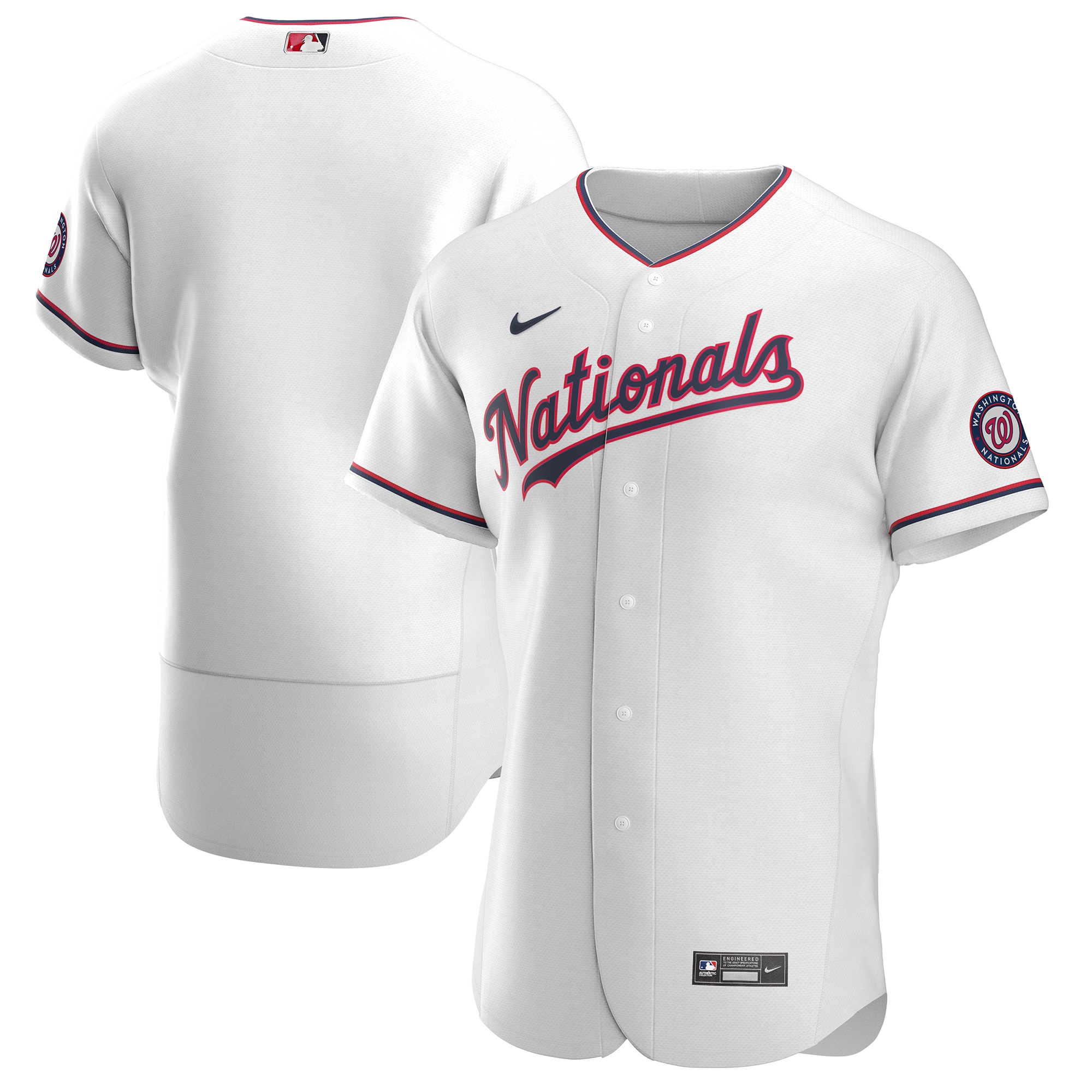Washington Nationals Nike Alternate Authentic Team Jersey - White - vstockx
