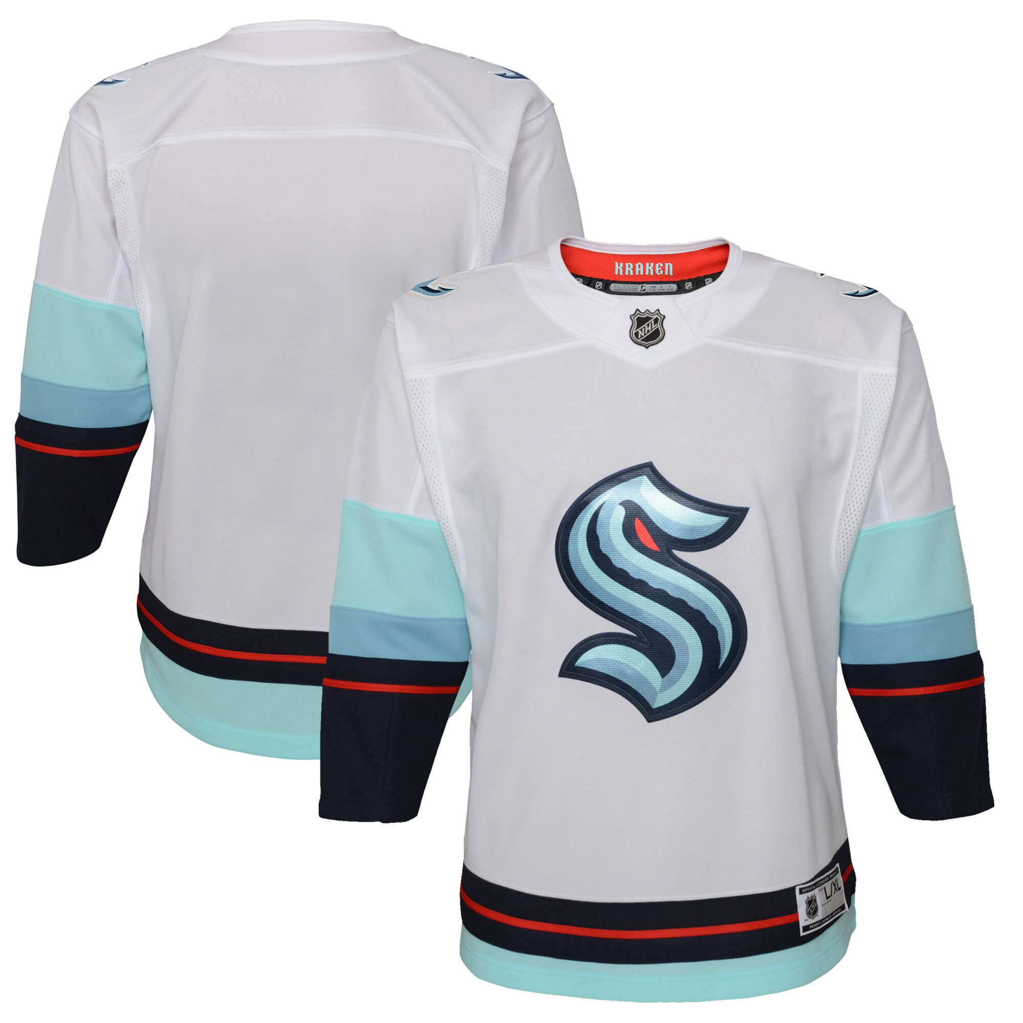 Seattle Kraken Youth Away Premier Jersey - White - vstockx