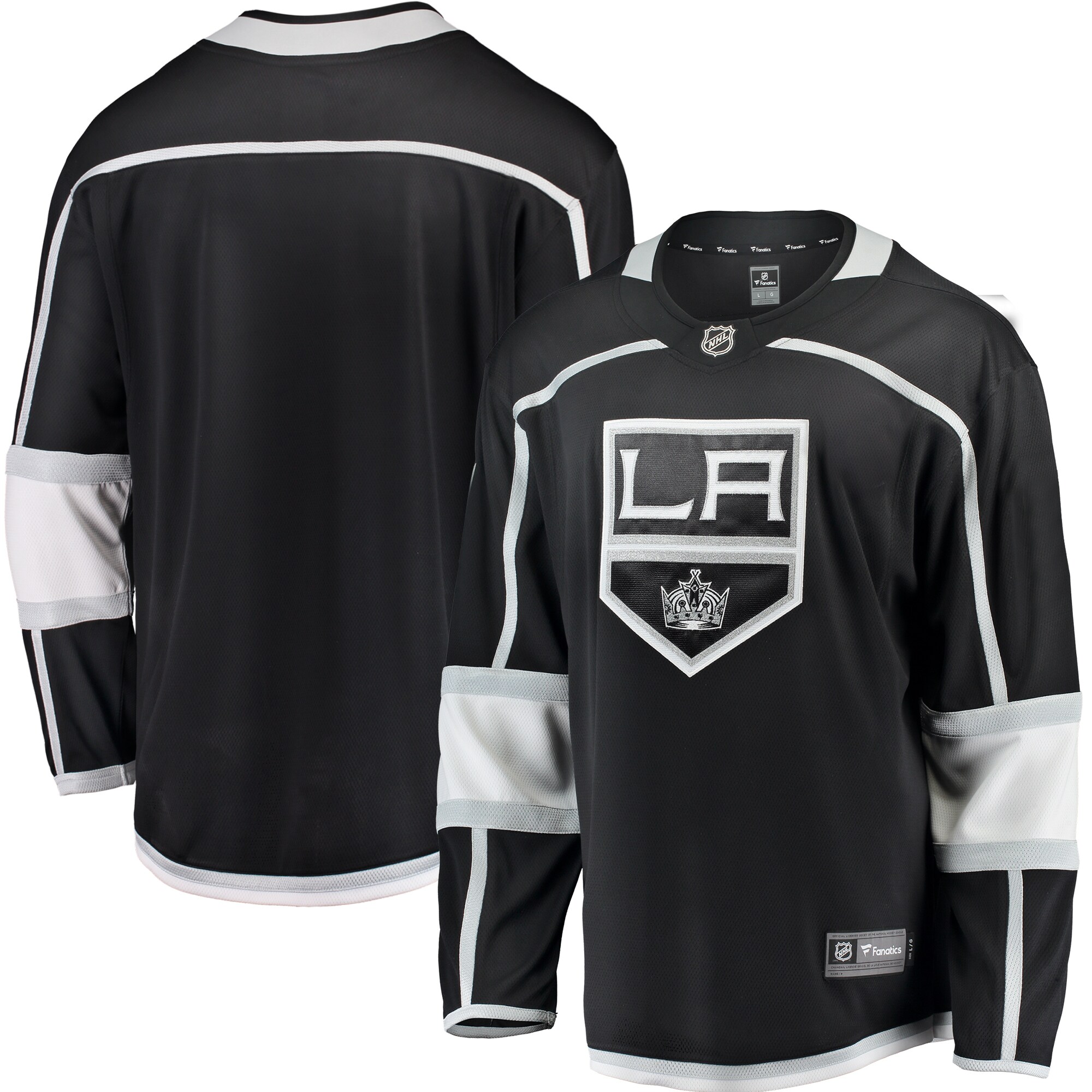 Los Angeles Kings Fanatics Branded Breakaway Home Jersey - Black - vstockx