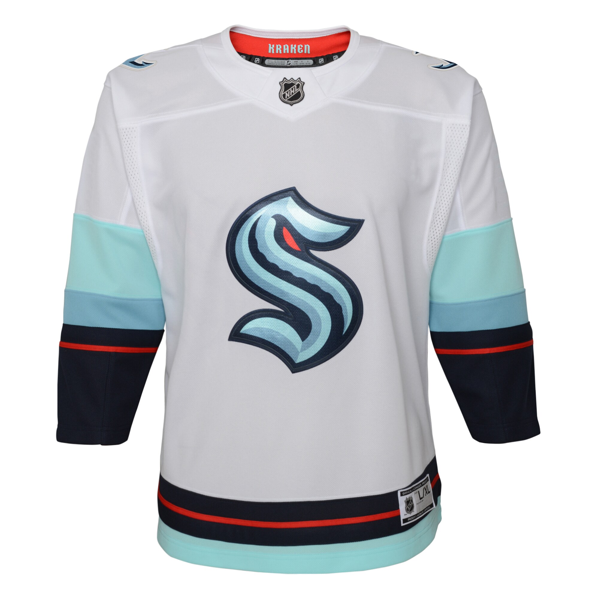 Seattle Kraken Youth Away Premier Jersey - White - vstockx