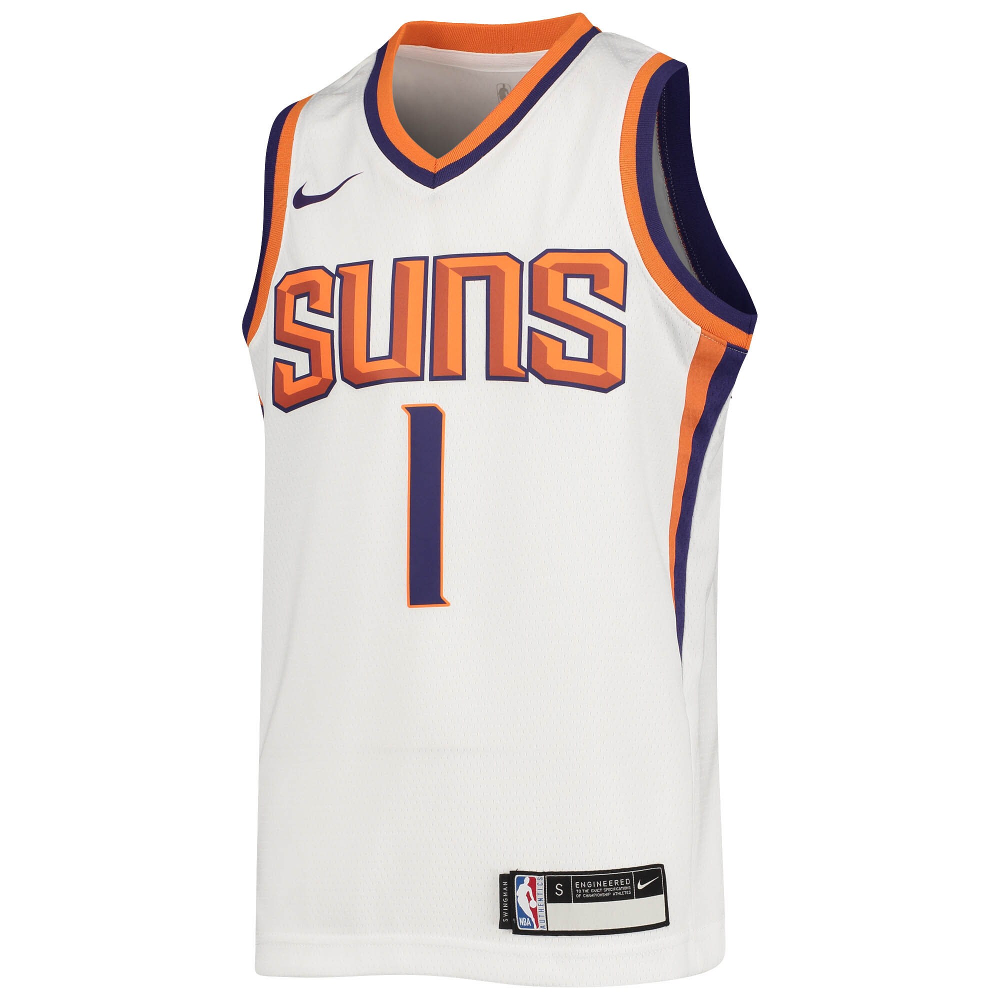 Devin Booker Phoenix Suns Nike Youth 2020/21 Swingman Jersey - Association Edition - White - vstockx
