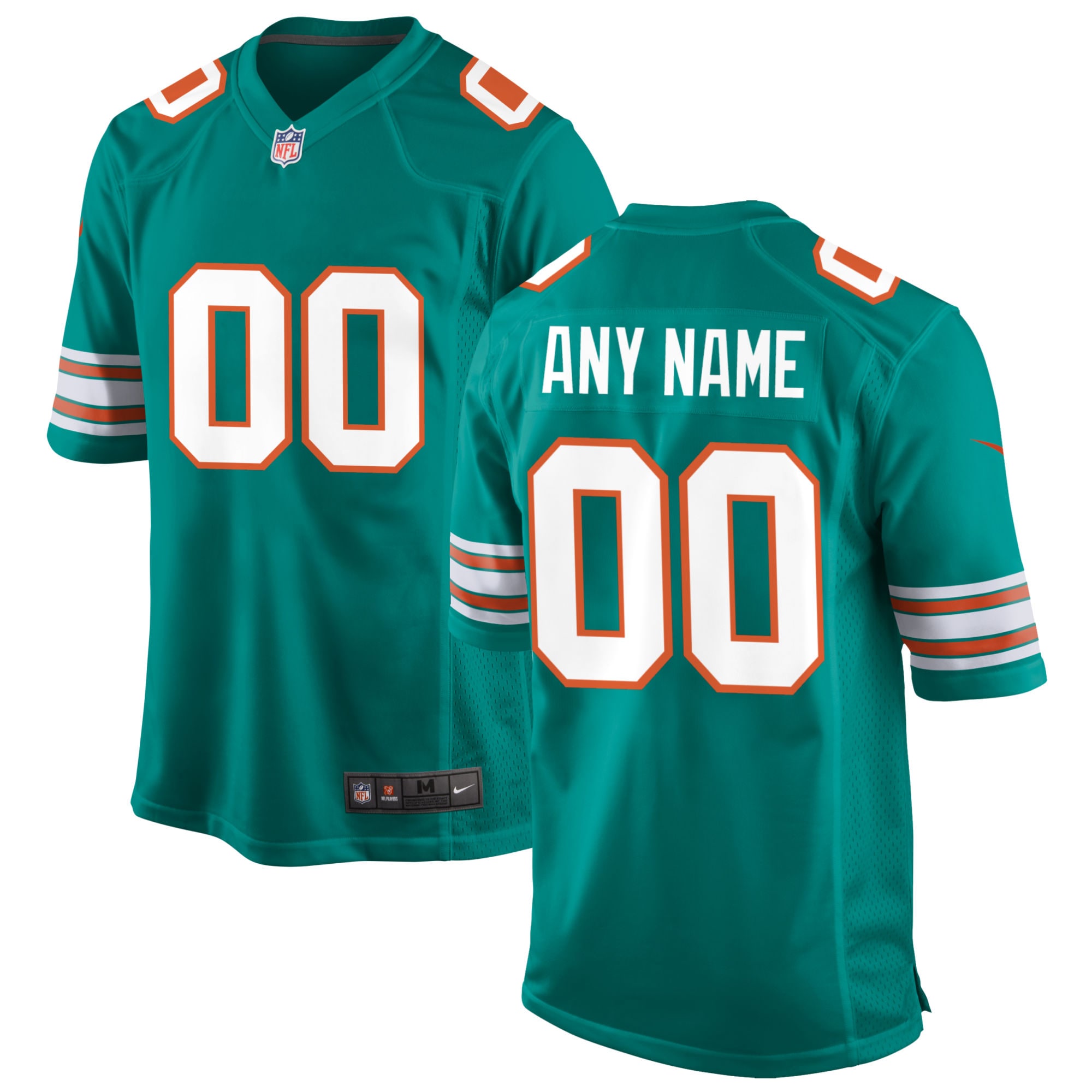 Miami Dolphins Nike Alternate Custom Game Jersey - Aqua - vstockx