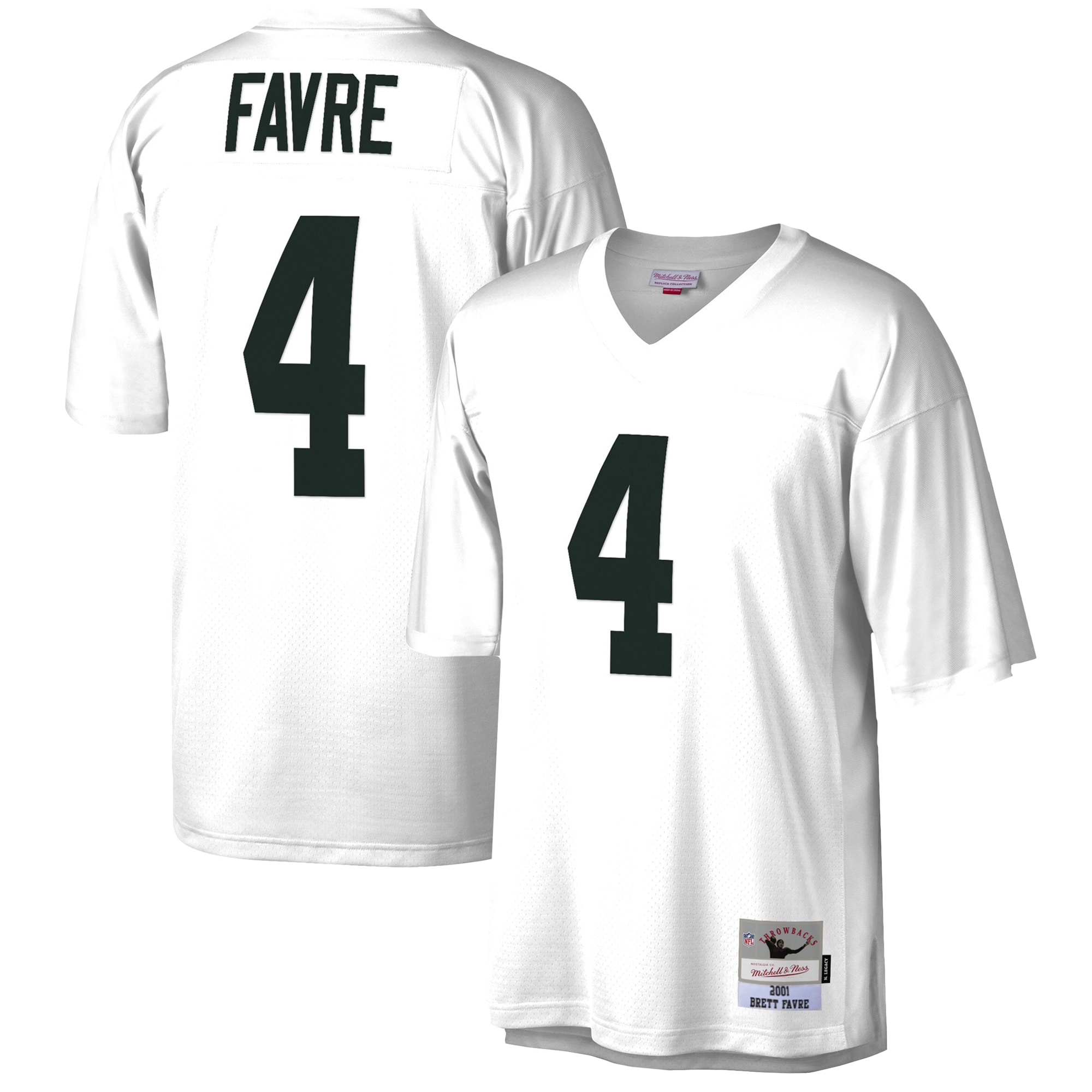 Brett Favre Green Bay Packers Mitchell & Ness Legacy Replica Jersey - White - vstockx