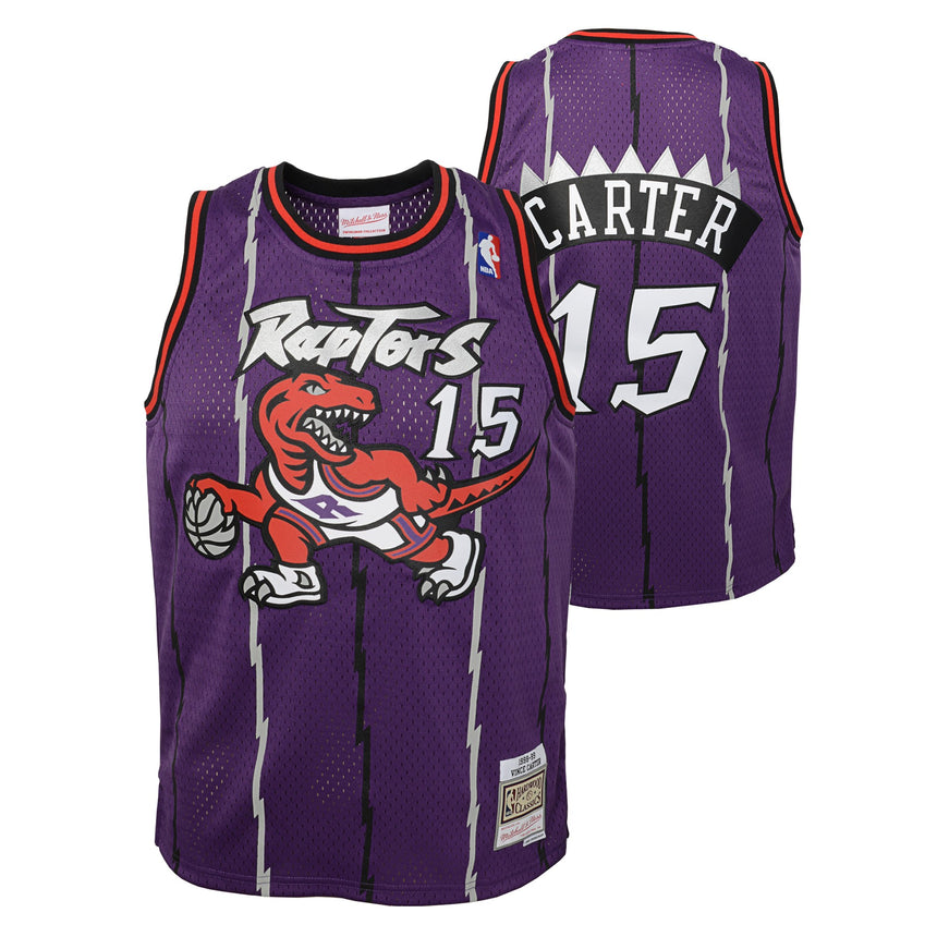 Youth Toronto Raptors Vince Carter Mitchell & Ness Purple Hardwood Classics Jersey - vstockx