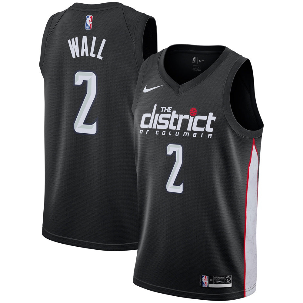 Men's Washington Wizards John Wall City Edition Jersey - Black - vstockx