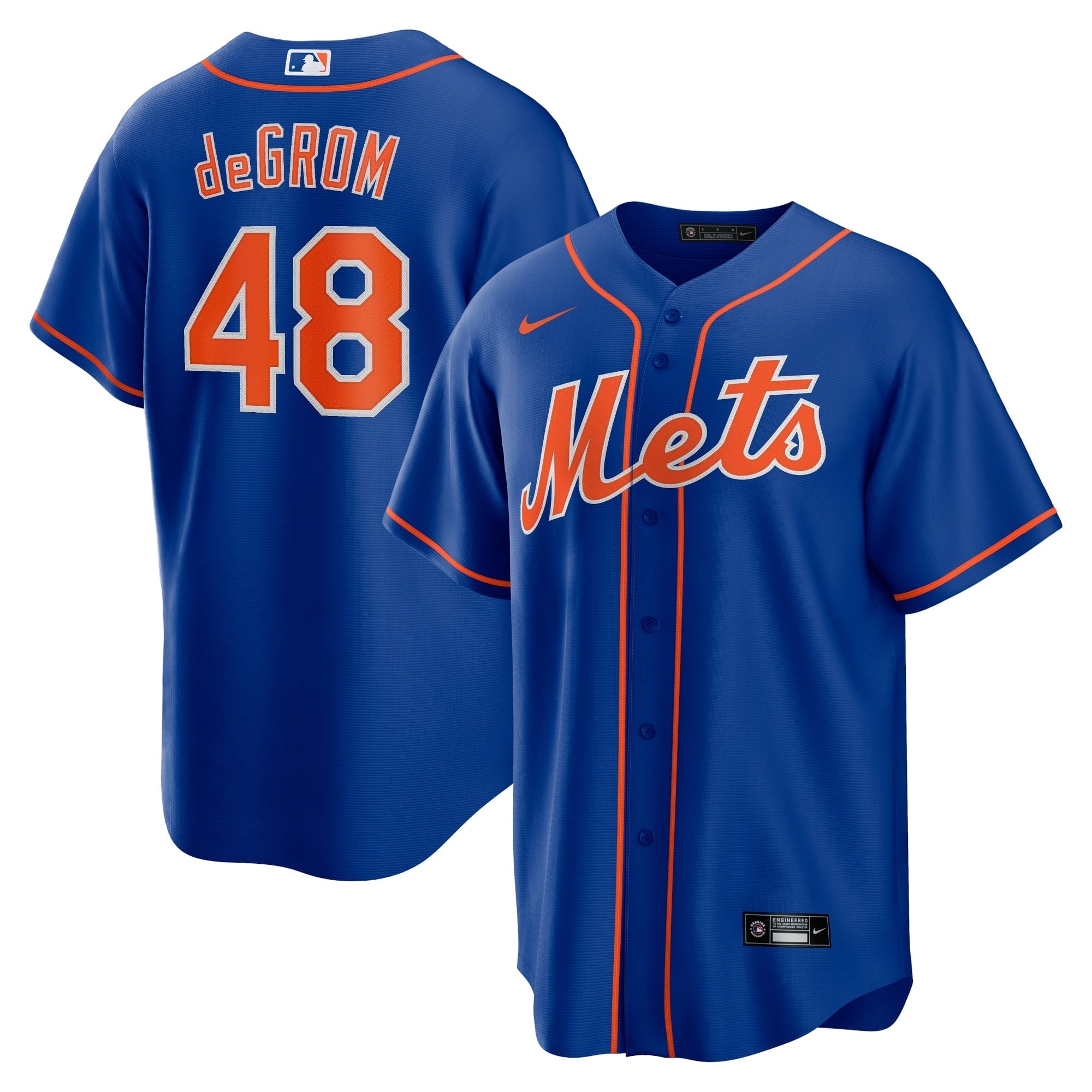Men's Nike Jacob deGrom Royal New York Mets Alternate Replica Player Name Jersey - vstockx