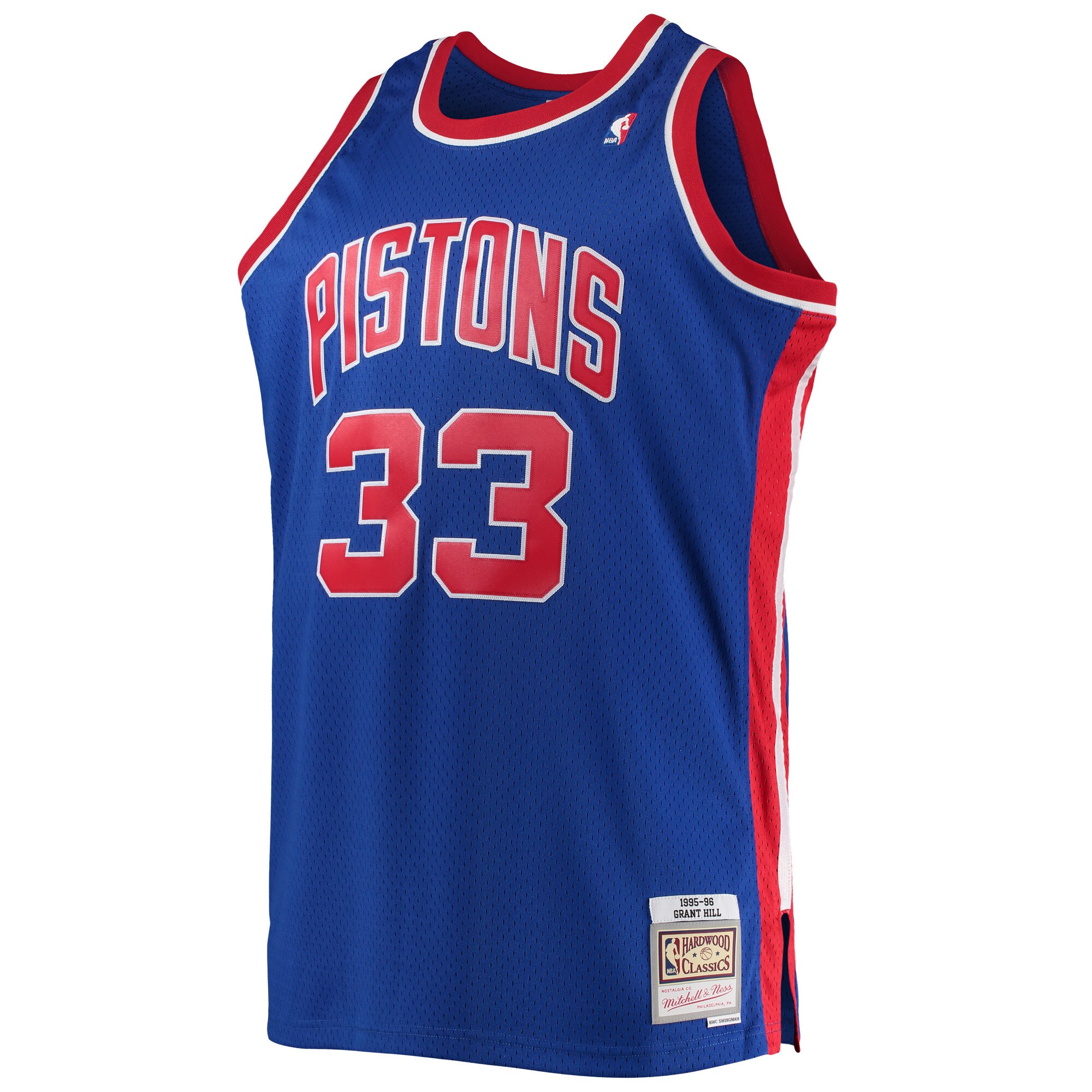 Grant Hill Detroit Pistons Mitchell & Ness Big & Tall Hardwood Classics Swingman Jersey - Blue - vstockx