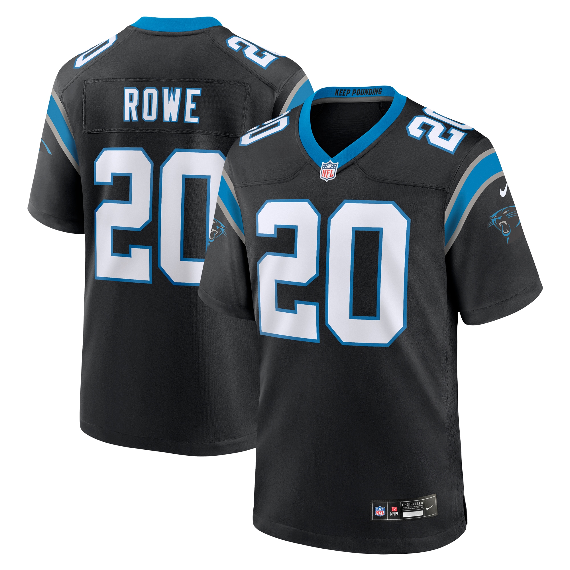 Eric Rowe Carolina Panthers Nike Team Game Jersey - Black - vstockx