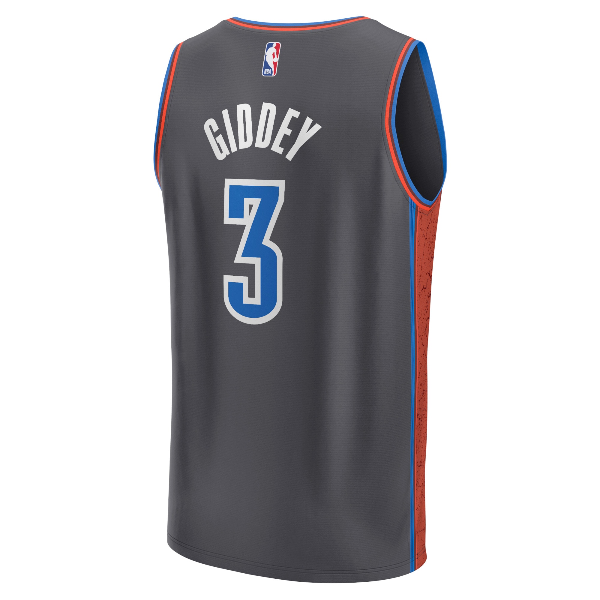 Josh Giddey Oklahoma City Thunder Fanatics Branded 2022/23 Fastbreak Jersey - City Edition - Anthracite - vstockx