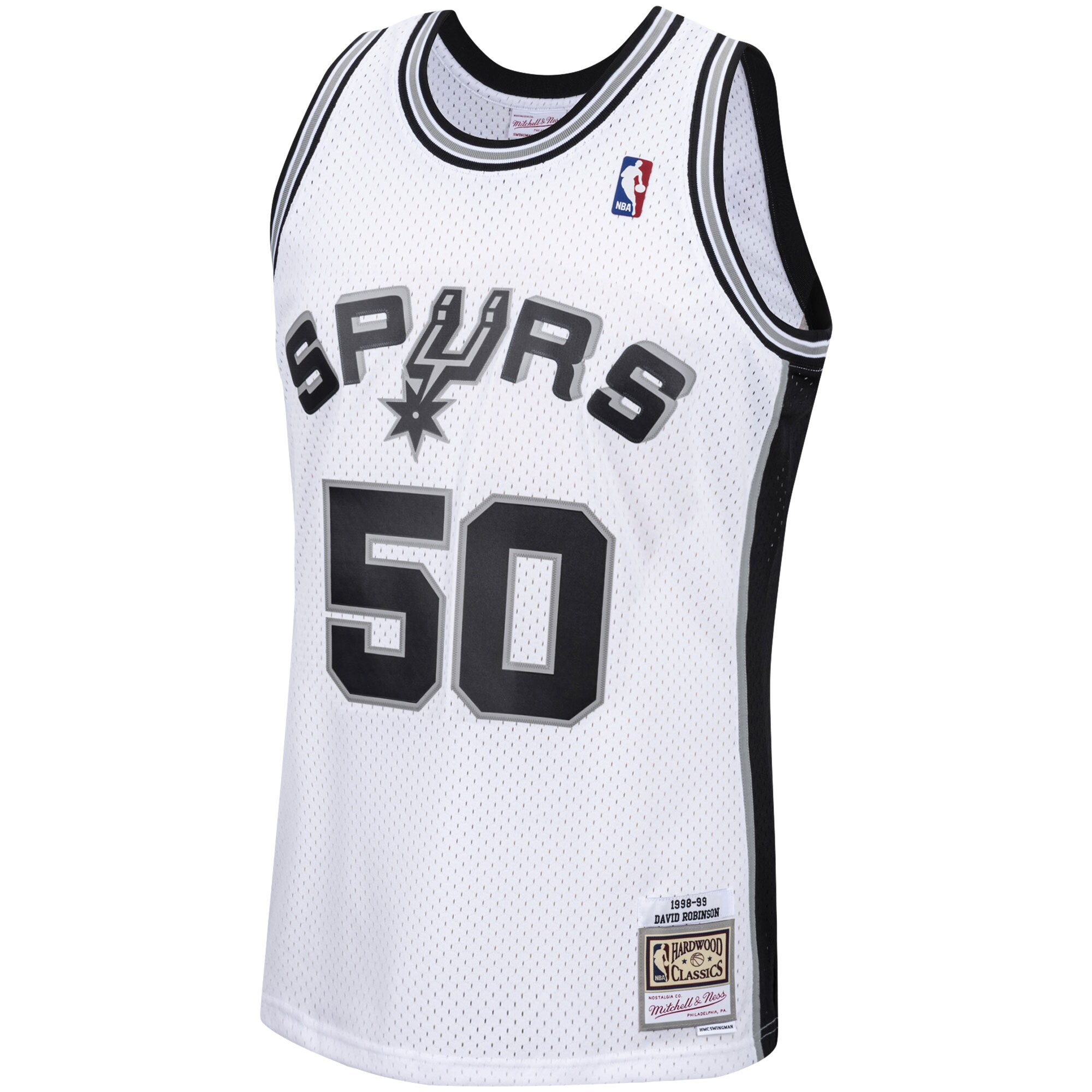 David Robinson San Antonio Spurs Mitchell & Ness Hardwood Classics Swingman Jersey - White - vstockx
