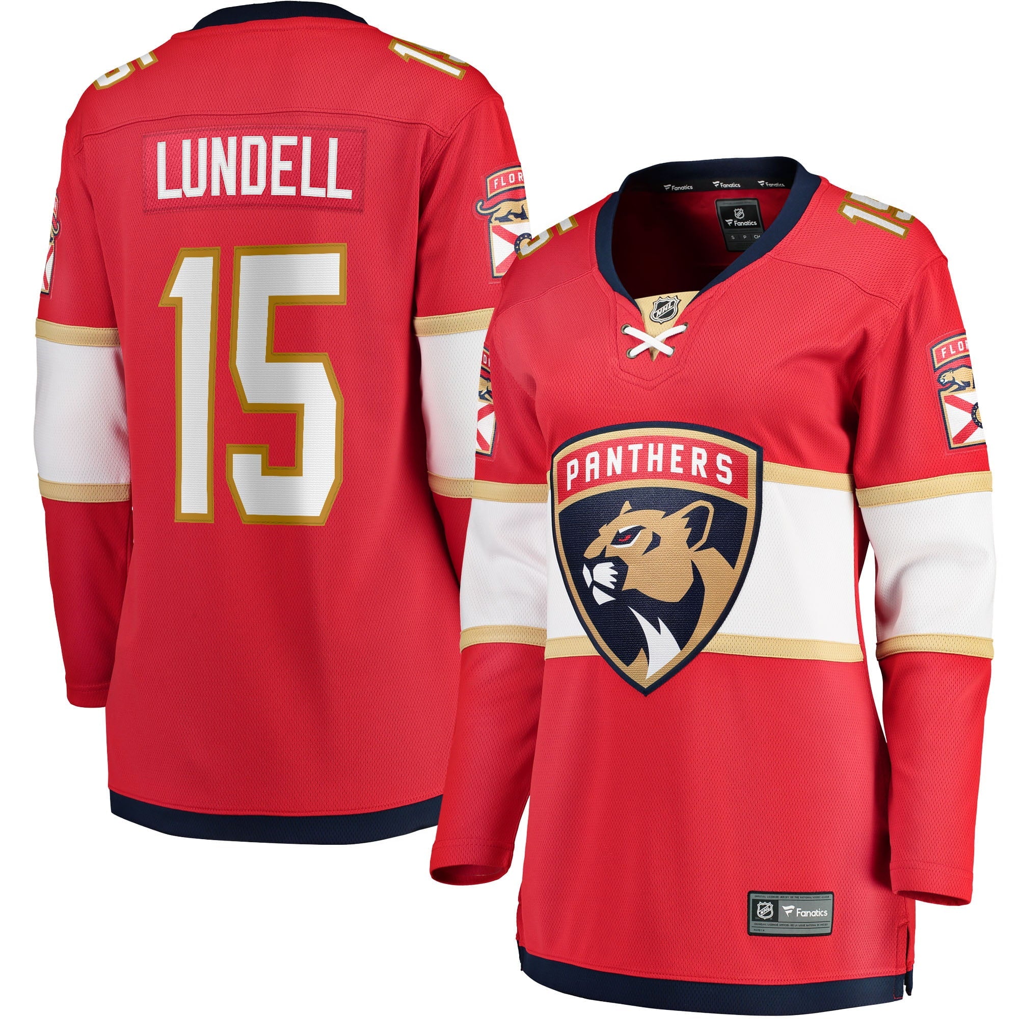 Women's Fanatics Branded Anton Lundell Red Florida Panthers Home Breakaway Player Jersey - vstockx