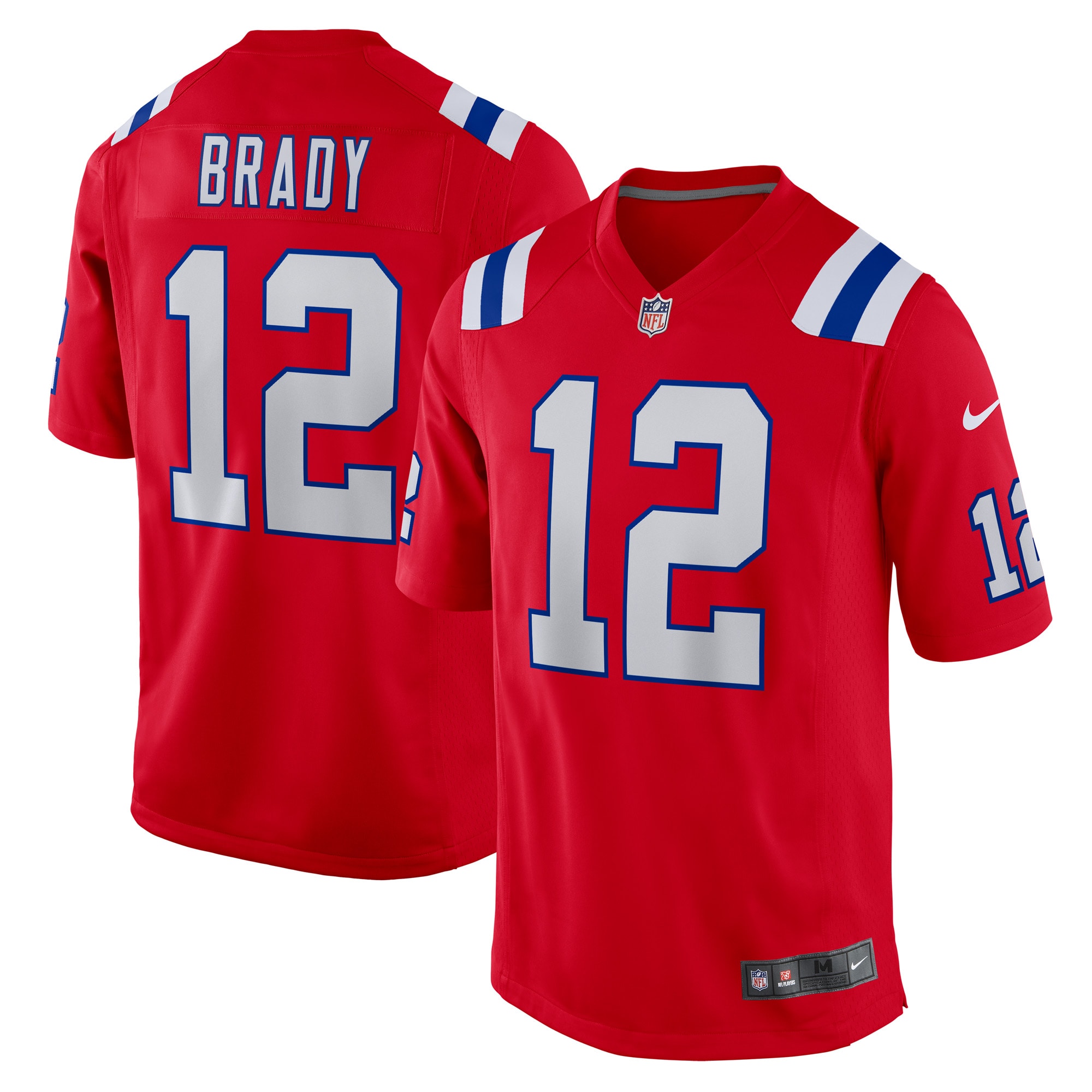 Tom Brady New England Patriots Nike Retired Game Jersey - Red - vstockx
